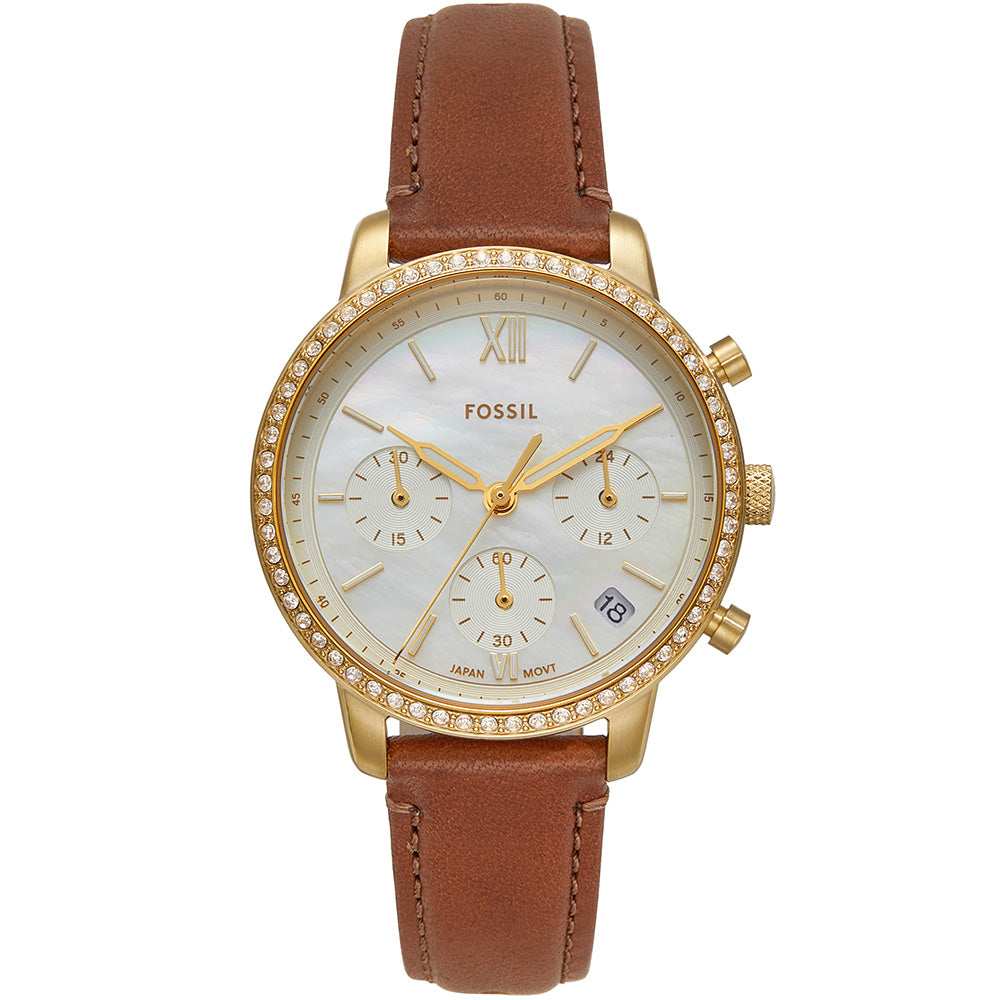 Fossil Neutra ES5278 Chronograph Watch for Men - Stylish Analog Chronograph with Leather Strap - Perfect for Business, Casual & Everyday Wear