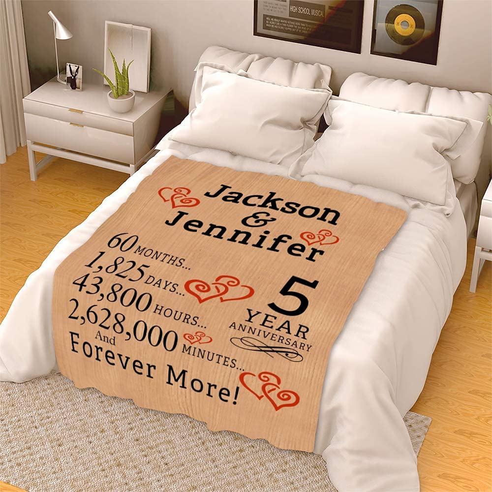 Personalized Anniversary Sign Gift for Couples - Custom Name & Year - Perfect for Wedding Anniversaries 1-60 Years