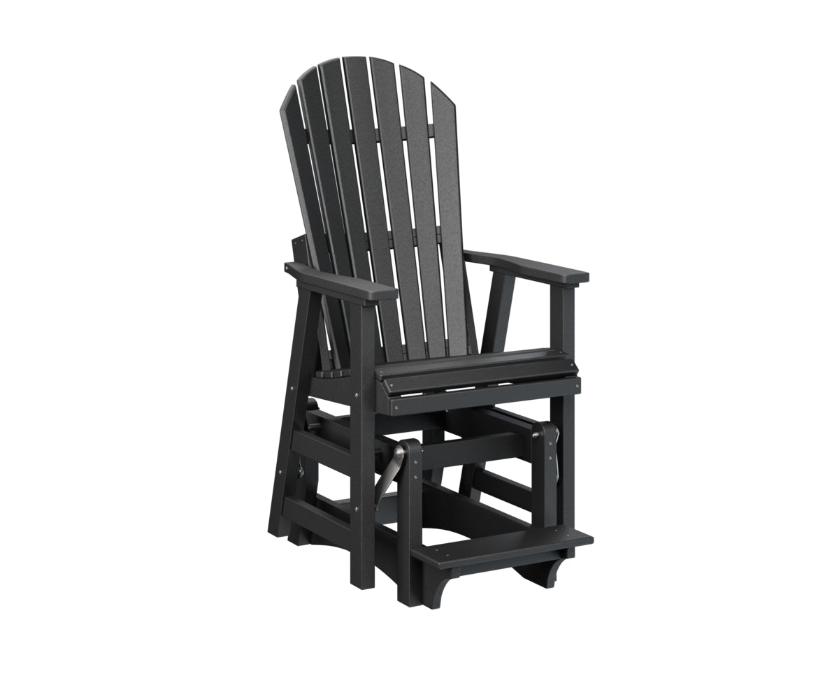 Berlin Gardens Comfo Back Single Counter Glider - Outdoor Patio Bistro Chair with Smooth Gliding Motion, Perfect for Garden, Deck, and Restaurant Use
