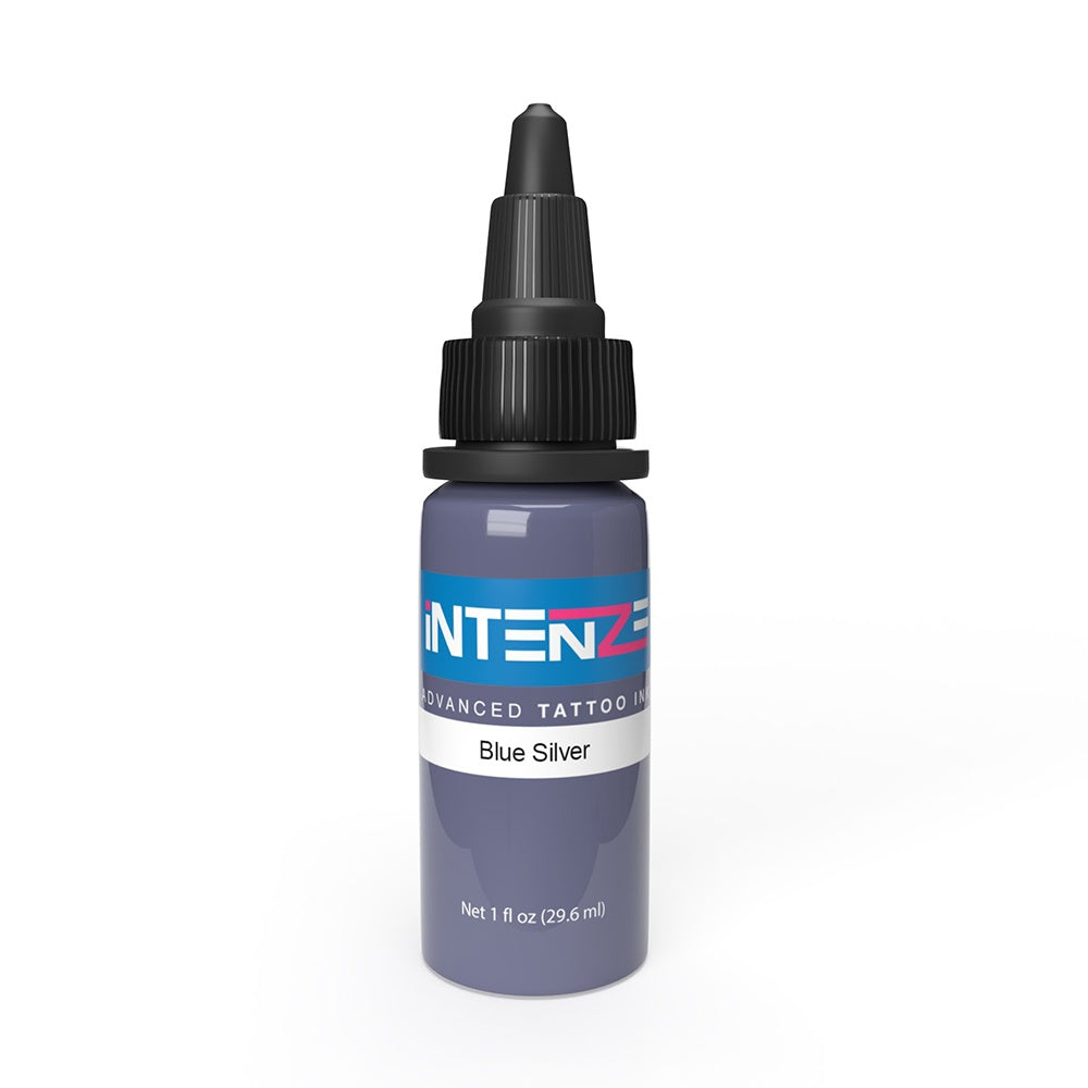 Premium Blue Silver Tattoo Ink by Intenze - Professional Tattoo Artist Supplies - Choose Your Size - Perfect for Tattoo Studios, Body Art & Permanent Makeup