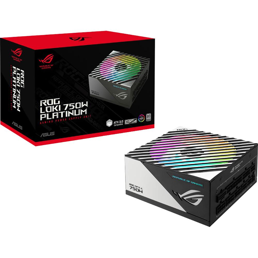 ASUS ROG LOKI 750W SFX-L Power Supply - 80 Plus Platinum Certified, Fully Modular, Compact PC PSU for Gaming Rigs, Mini-ITX Builds & High-Performance Systems - Perfect for eSports, Streaming & Content Creation