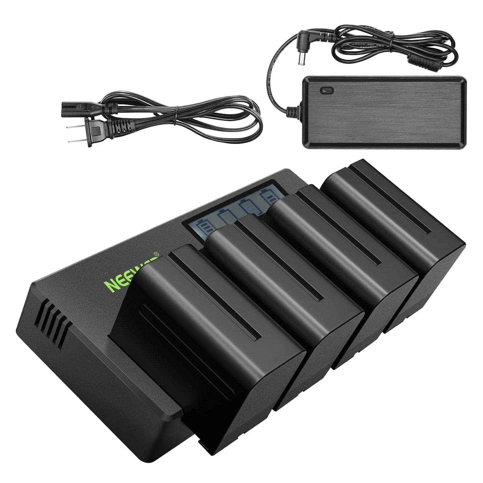 NEEWER 4 Pack NP-F970 Rechargeable Battery Set for Sony Cameras - Perfect for Sony A7, A9, A6000 Series & More - Long-Lasting Power for Photography & Videography