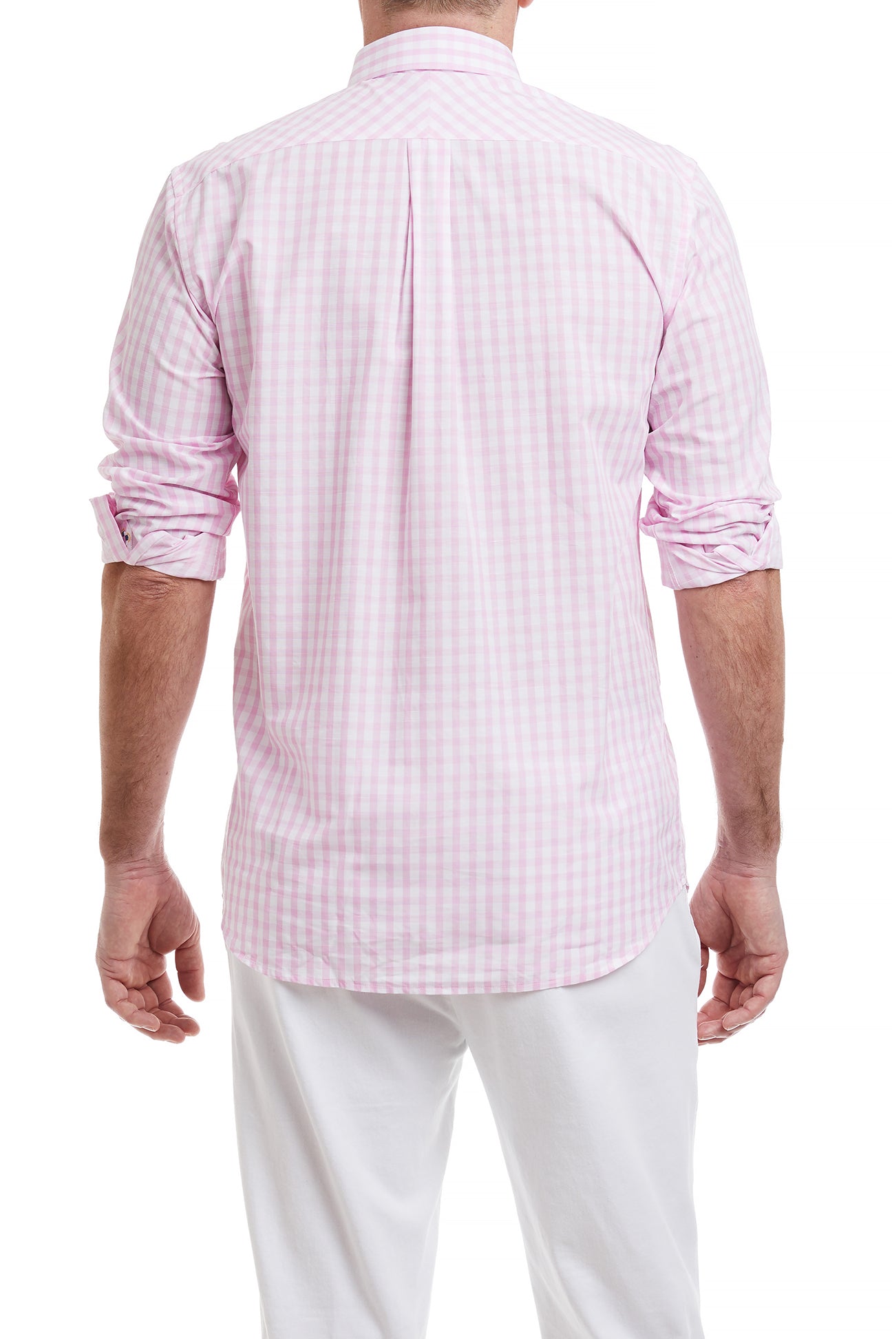 Chase Shirt Pink Beach Gingham - Stylish Women's Casual Button Down Shirt for Summer Outfits, Beach Vacations & Date Nights