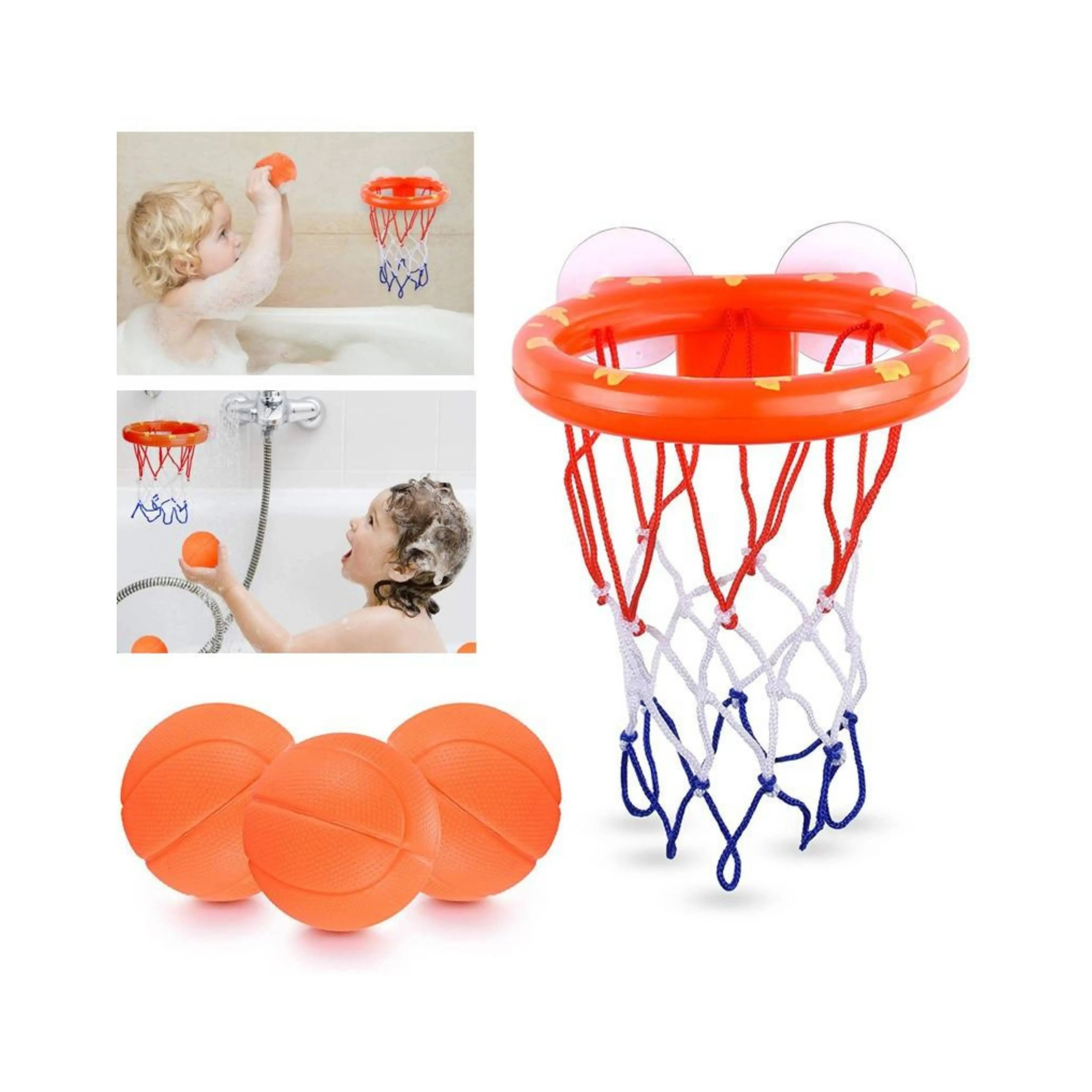 Kids Basketball Swimming Toy Set - Waterproof Shooting Basket Ball for Pool & Bathtub Play - Fun Outdoor & Indoor Water Activity Games for Toddlers & Children