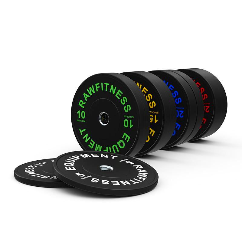 Premium Black Bumper Plate Set - Olympic Weightlifting, CrossFit, Home Gym Workout Equipment for Strength Training & Fitness