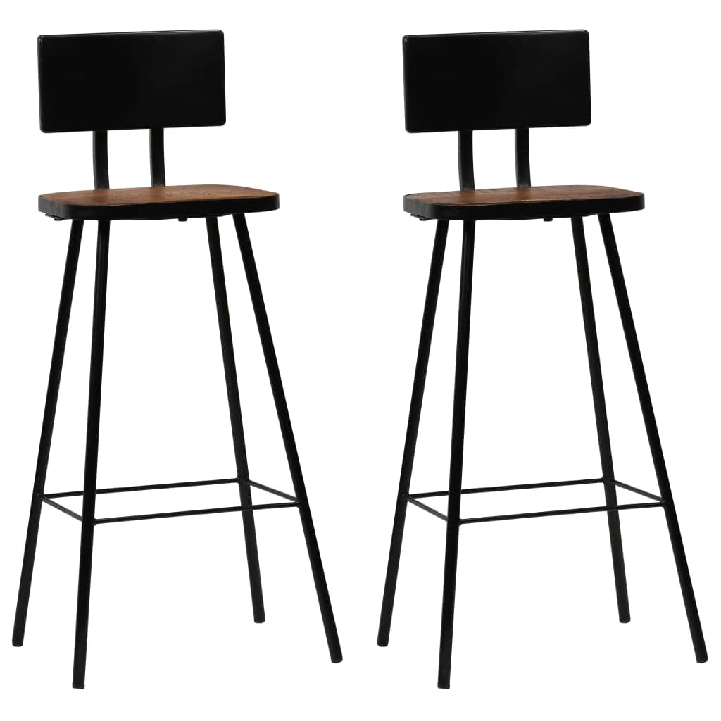 3-Piece Solid Reclaimed Wood Bar Set - Rustic Home Bar Furniture for Kitchen, Dining Room or Man Cave - vidaXL Pub Table & Stool Set for Entertaining Guests