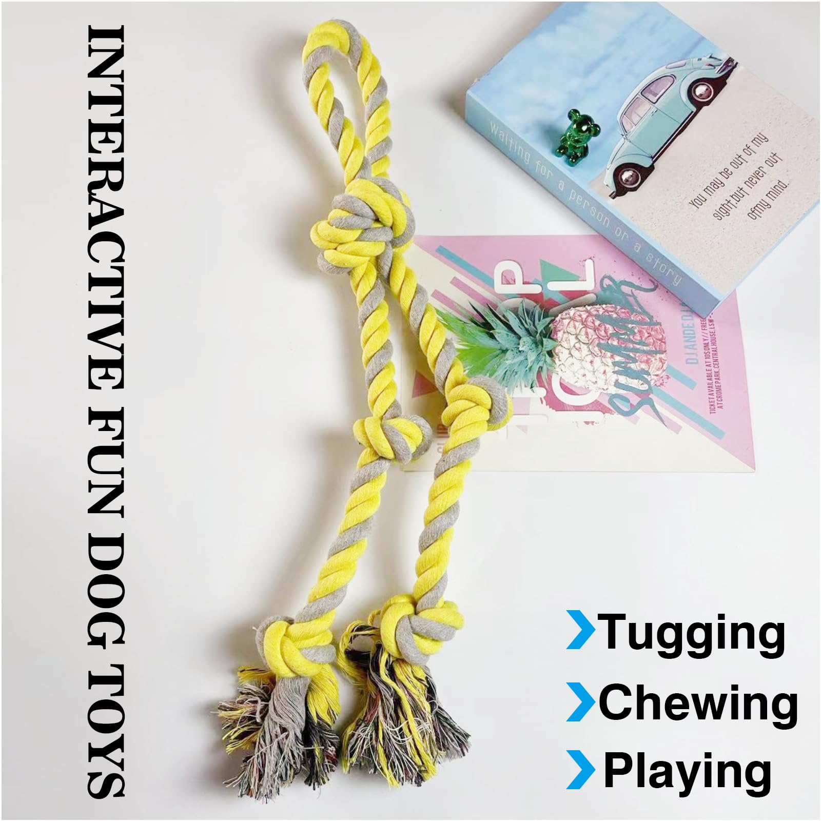 **Durable Heavy Duty Rope Toy for Large & Medium Dogs – Indestructible Chew Toy for Aggressive Chewers, Tug of War & Teeth Cleaning – Perfect for Playtime & Training (Cotton Rope, Tough & Safe)**    *(Use Case: Great for interactive play, dental health, and satisfying your dog's natural chewing instincts!)*