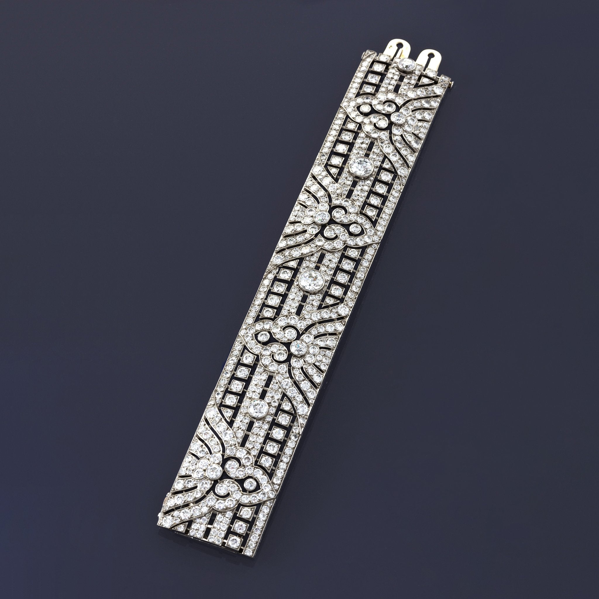 Okrant & Davidonniez Diamond Wide Strap Bracelet for Women - Elegant Cubic Zirconia CZ Tennis Bracelet - Perfect for Weddings, Parties & Special Occasions
