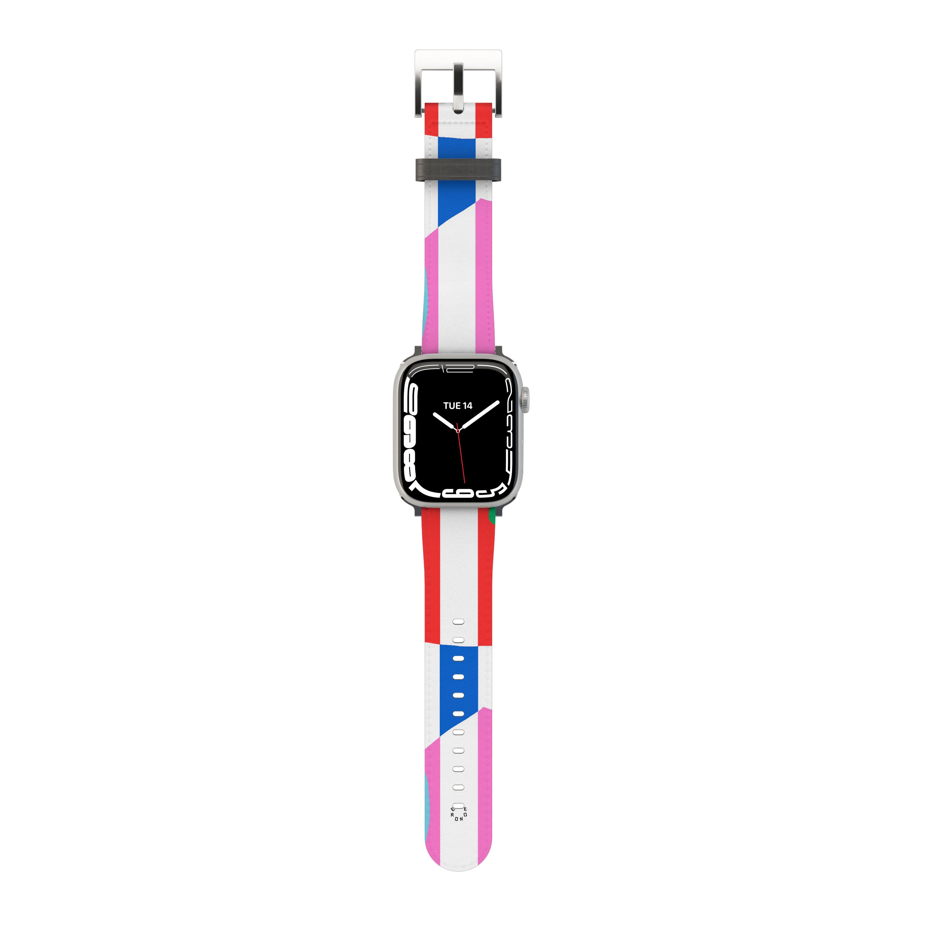Premium Stripped Symphony Apple Watch Band - Soft Silicone Replacement Strap for Apple Watch Series 9/8/7/6/SE - Fashionable & Comfortable Sport Band for Workouts, Running & Daily Wear