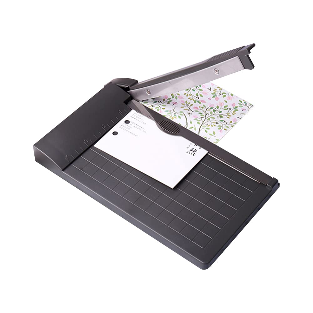 iKASUS Mini Paper Cutter with Grid Lines & Scale - Guillotine Trimmer for Cardstock, Cardboard, Laminating Sheets & Photos | Perfect for Office, School & Photo Studio | DIY Crafts, Scrapbooking & Label Making