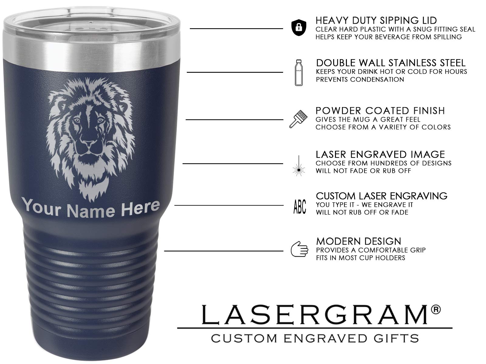30oz Vacuum Insulated Stainless Steel Tumbler Mug with 