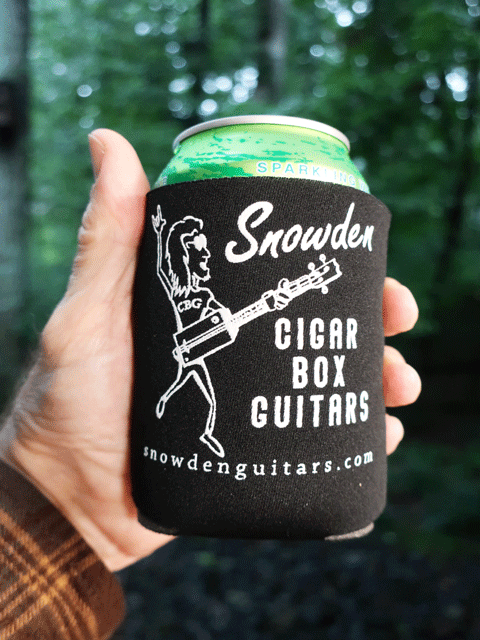 Snowden Handmade Cigar Box Guitar Koozie - Insulated Beer Can Cooler for Music Lovers, Perfect for Parties, BBQs & Outdoor Concerts