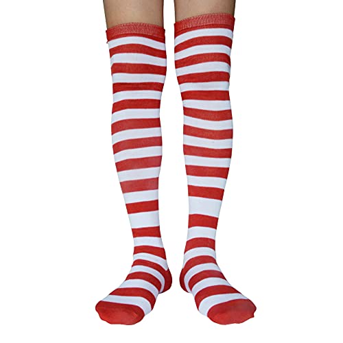 White and Red Striped
