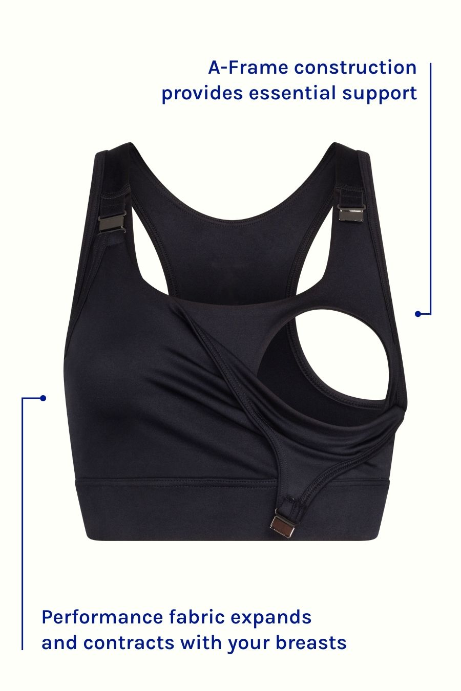Best Maternity Sports Bra for Active Moms - Breathable & Supportive Nursing Workout Top - Black | Perfect for Yoga, Running & Postpartum Exercise