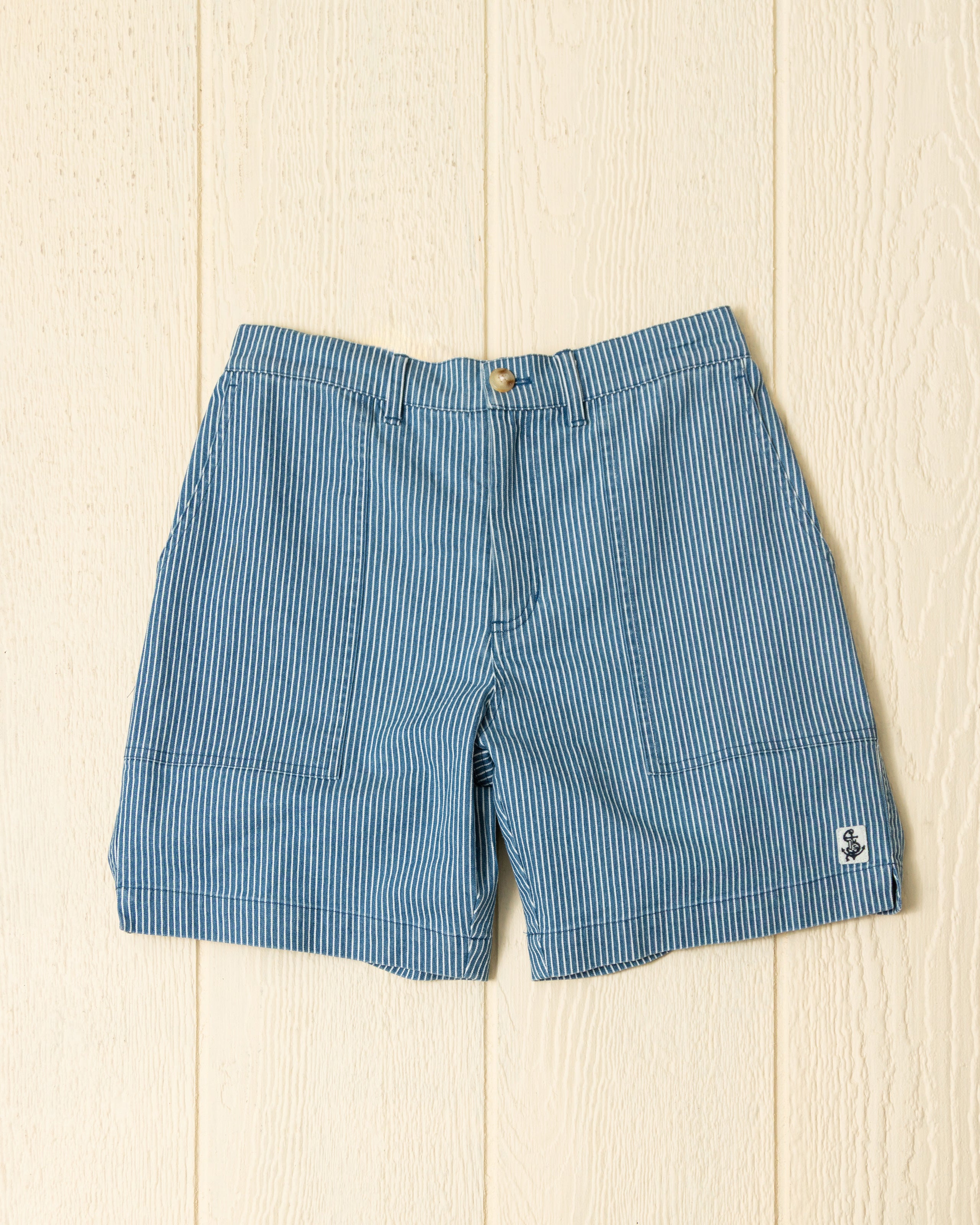 Ventura Railroad Stripe Denim Shorts for Women - Stylish & Comfortable Casual Wear for Summer Outings and Beach Vacations