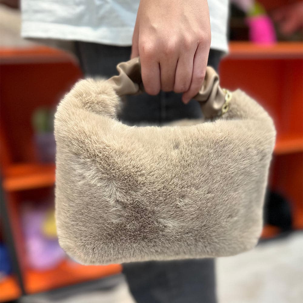 Stylish AG Collective Fluffy Women's Handbag - Trendy Soft Faux Fur Shoulder Bag for Women | Perfect for Parties, Date Nights & Winter Fashion Accessories