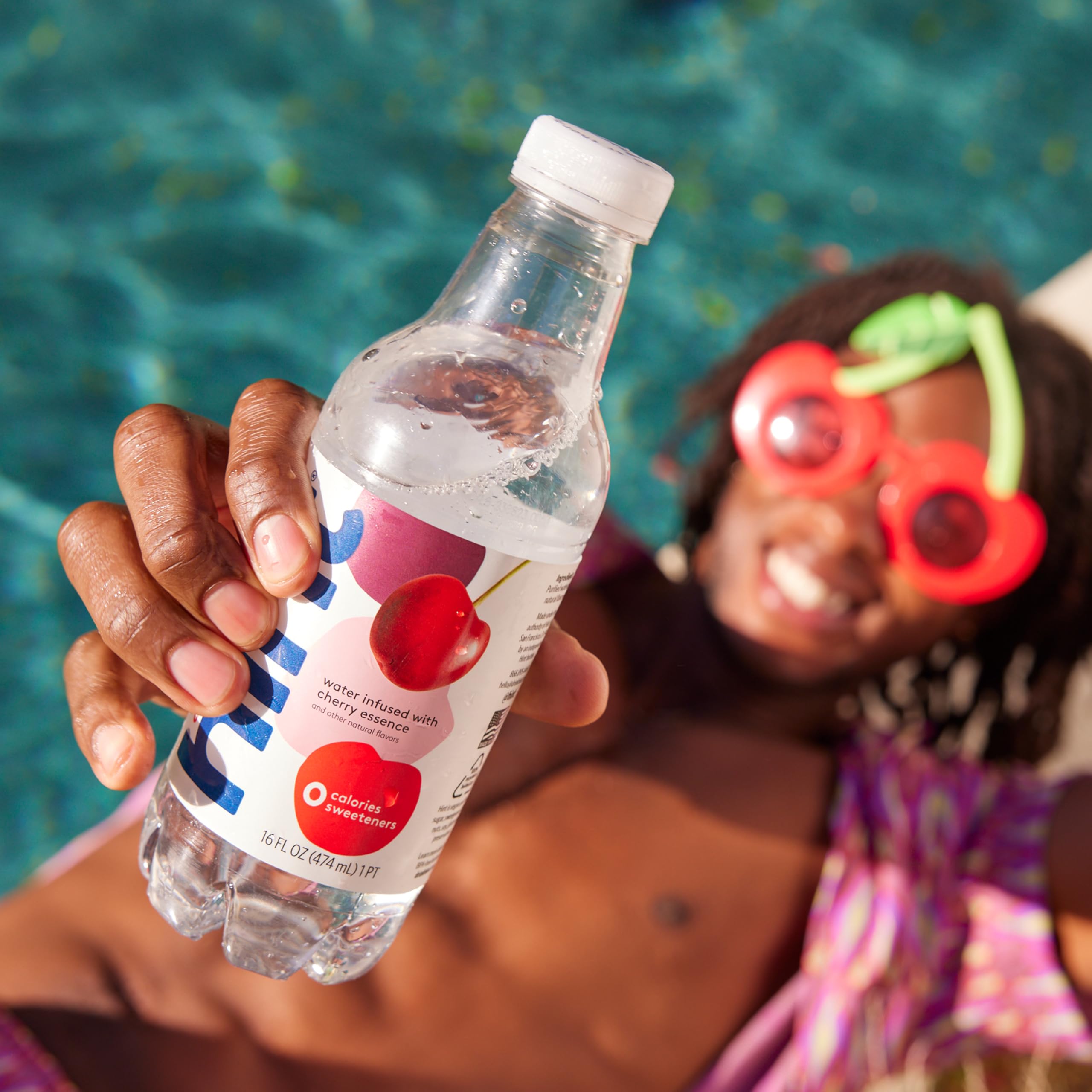 Hint Water Cherry - Pure Water Infused with Real Cherry, Zero Sugar, Zero Calories, No Sweeteners, No Preservatives, No Artificial Flavors, 16 Fl Oz (Pack of 12) - Refreshing Hydration for Workouts, Office & Healthy Lifestyle