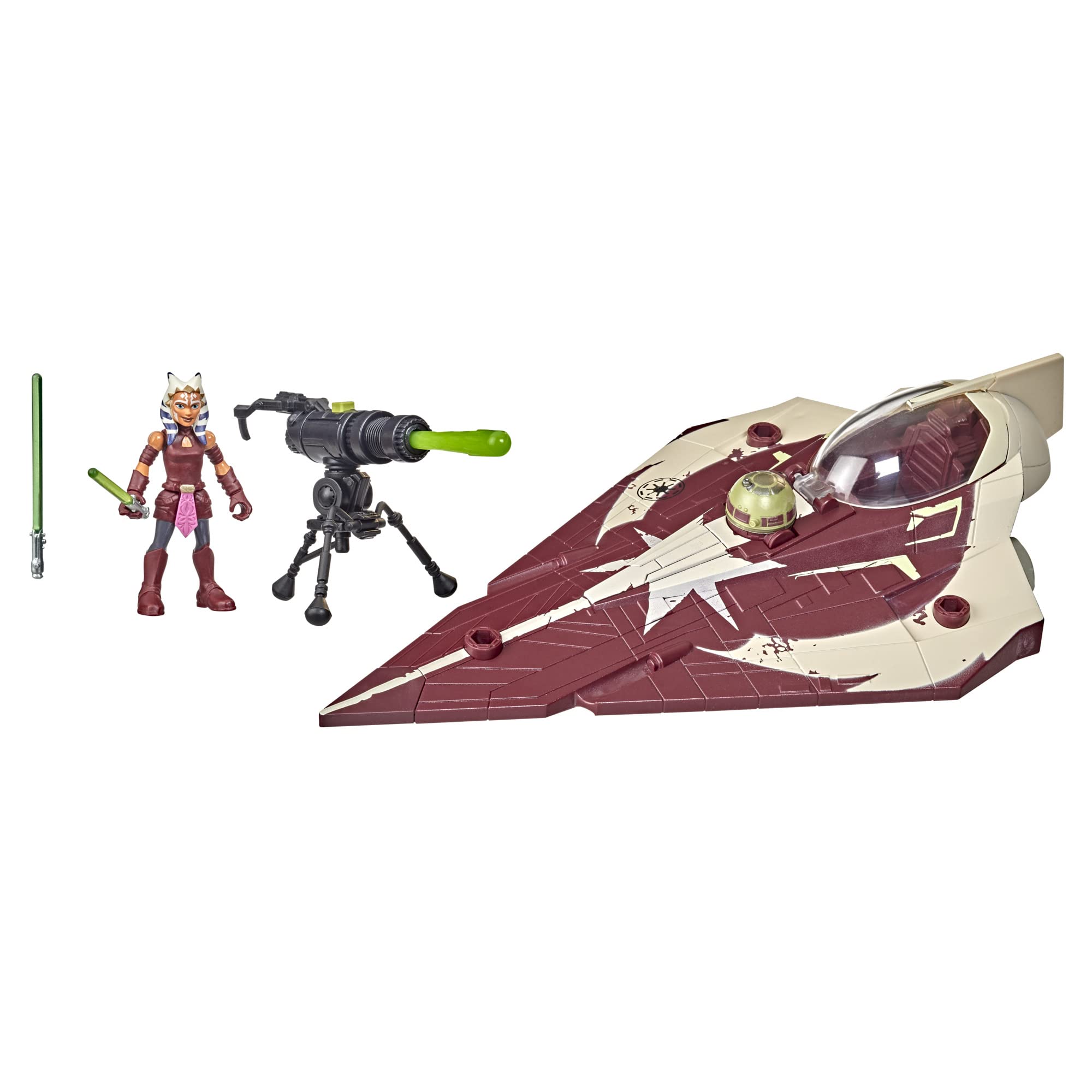 STAR WARS Ahsoka Tano Delta-7 Jedi Starfighter Toy Set with 2.5-Inch Figure - Starfighter Strike Mission Fleet Vehicle for Kids Ages 4+ (F3790) | Perfect for Space Battles, Collectible Display & Action Play