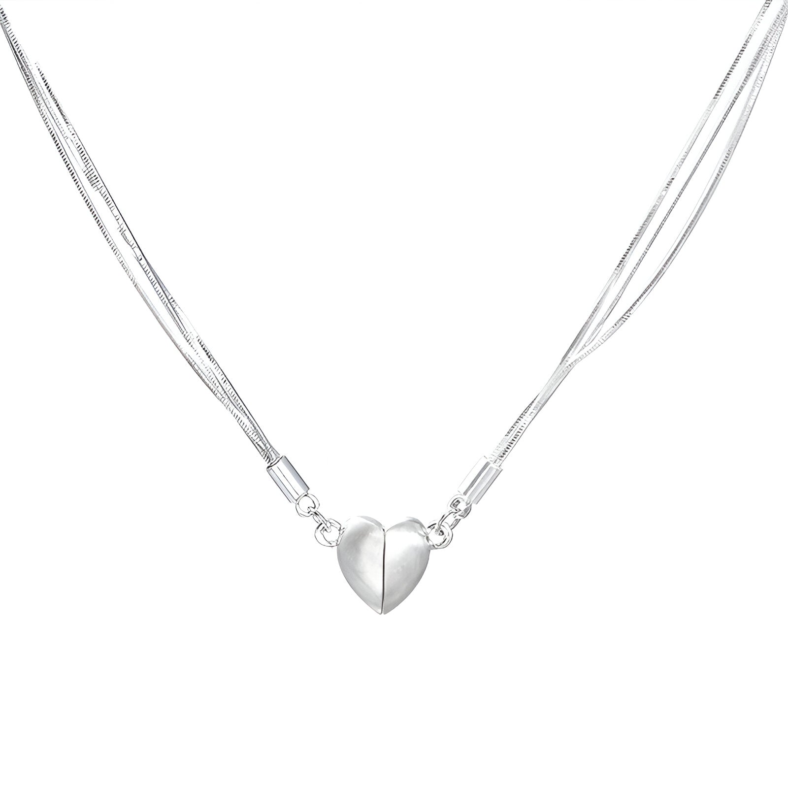 Y2K Multistrand Magnetic Heart Choker Necklace | Trendy Layered Magnetic Closure Choker | Perfect for Valentine's Day, Date Night & 90s Retro Outfits