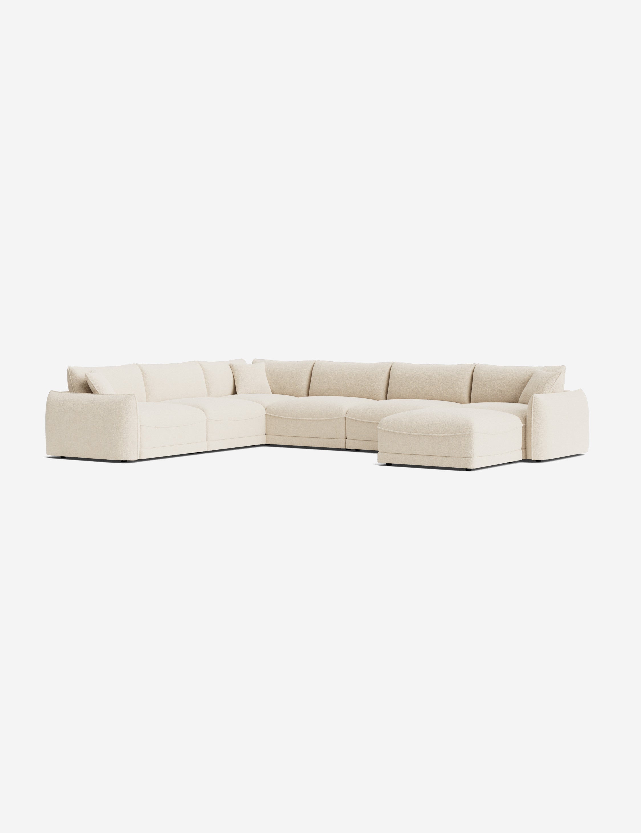 Balmer Modular Corner Sectional Sofa with Ottoman - Modern L-Shaped Couch Set for Living Room, Lounge & Family Room - Comfortable Reversible Chaise & Storage Ottoman