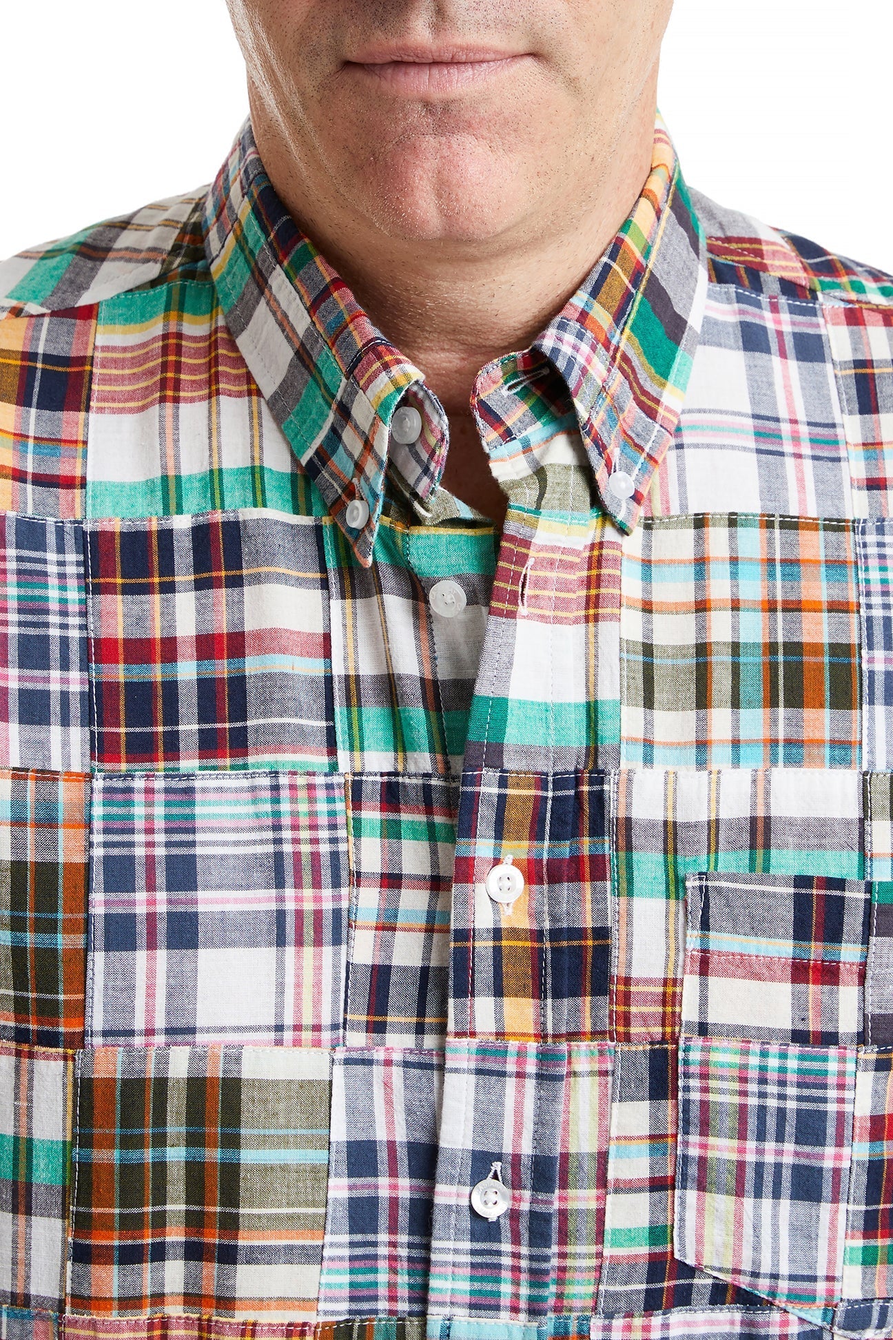 Chase Shirt Osterville Patch Madras - Stylish Casual Button-Down Shirt for Men | Perfect for Summer Outings, Beach Vacations & Weekend Getaways