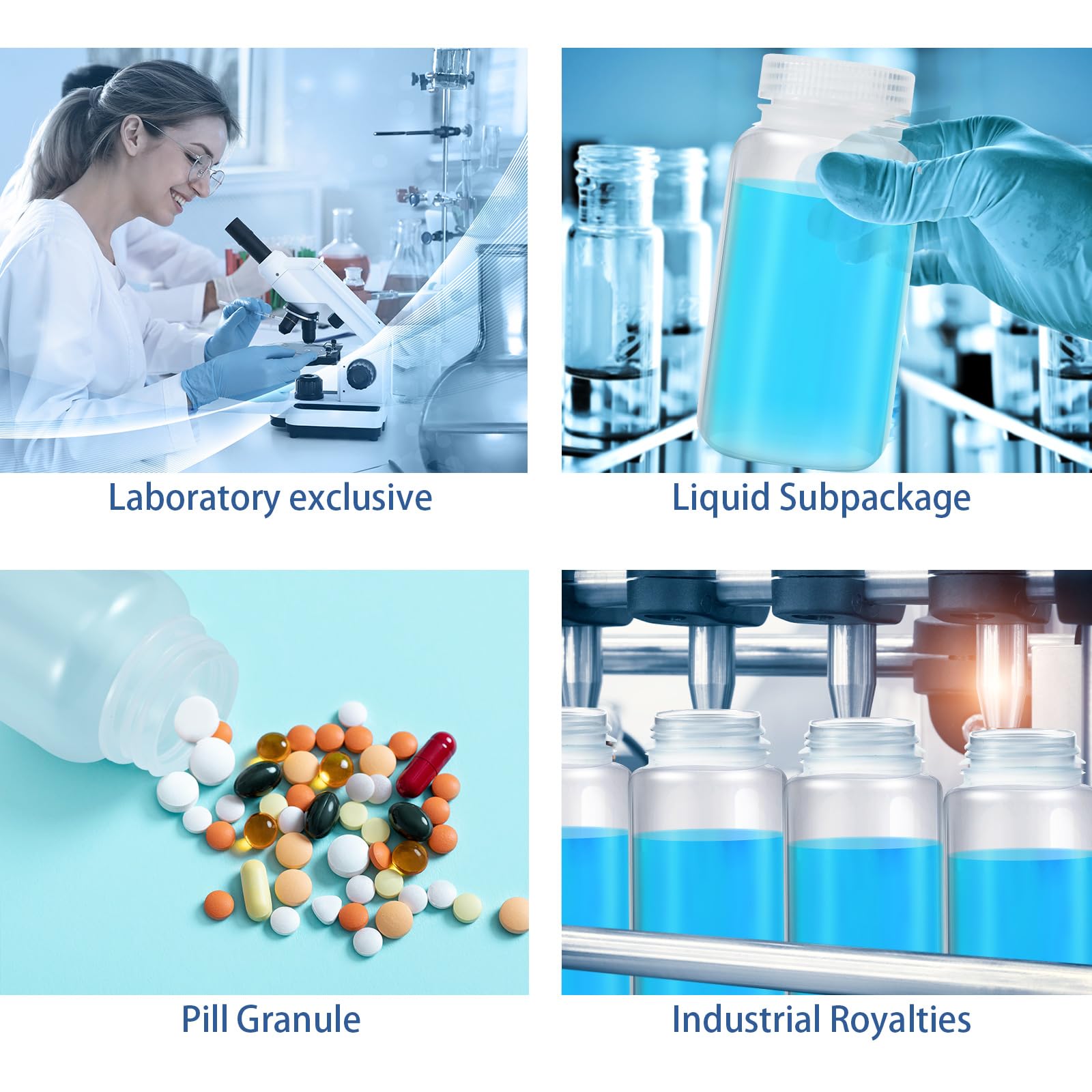 12-Pack 16oz (500ml) Plastic Sample Bottles with Lids - Wide Mouth Reagent Bottles for Water Sampling, Lab Testing & Scientific Experiments | PP Translucent Material | Ideal for Laboratories, Home Science Projects & DIY Storage