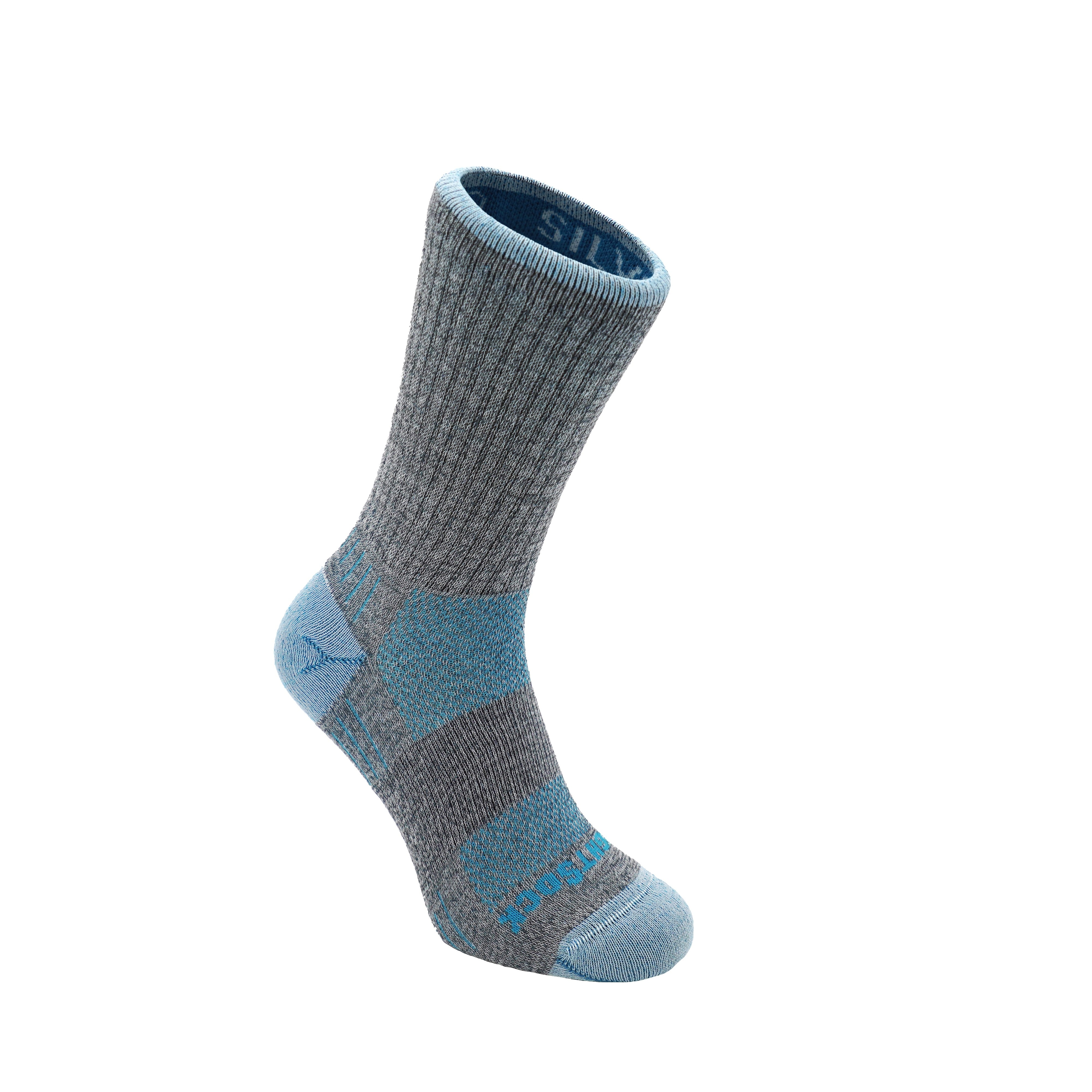 Silver Escape Crew Anti-Blister System Socks - Moisture-Wicking & Breathable for Hiking, Running, and Outdoor Activities - Prevent Blisters & Keep Feet Dry