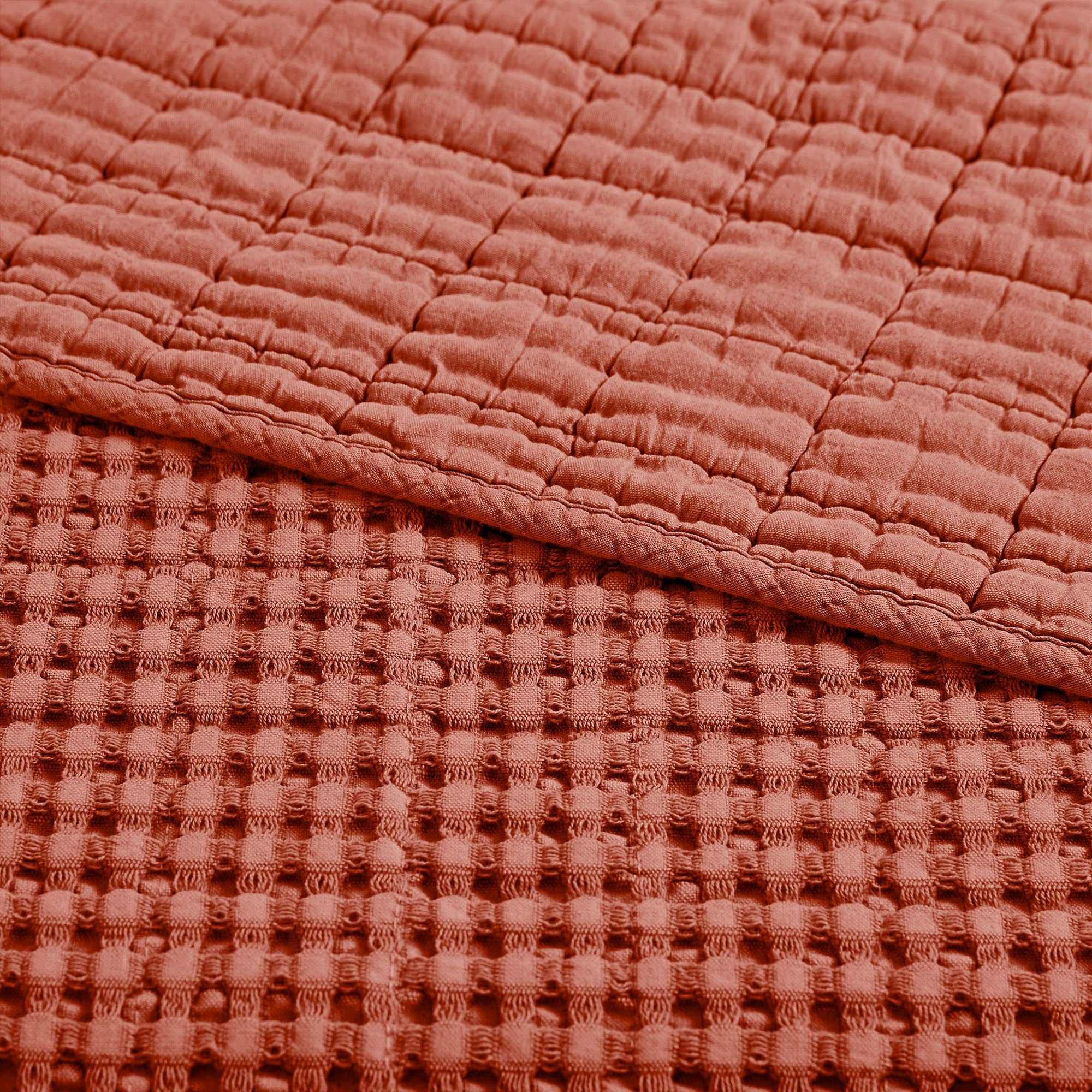Levtex Home Mills Waffle Throw Blanket - 100% Cotton Waffle Weave - 50