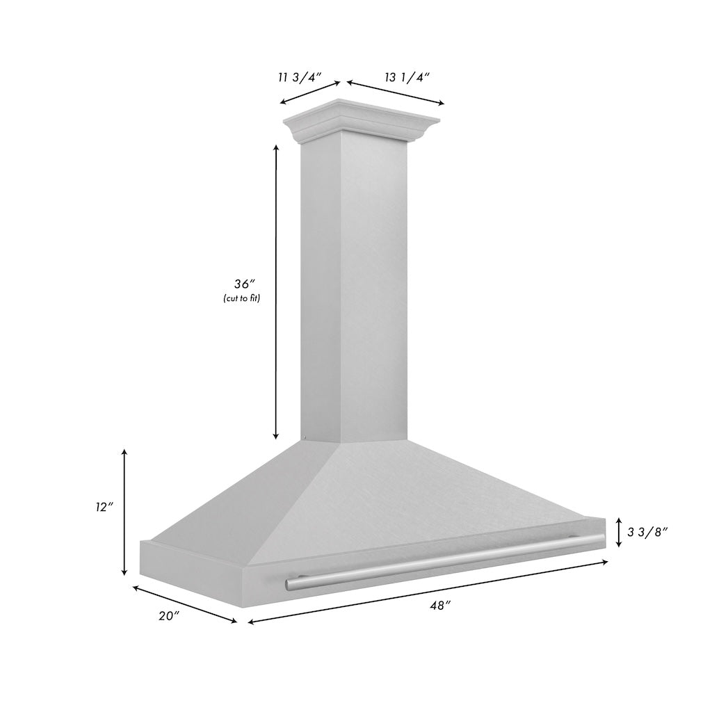 ZLINE 30 Inch Convertible Wall Mount Range Hood - Stainless Steel with Satin Finish & Ergonomic Handle (KB4SNX 30) | Powerful Kitchen Ventilation for Gas Stoves & Cooking Areas