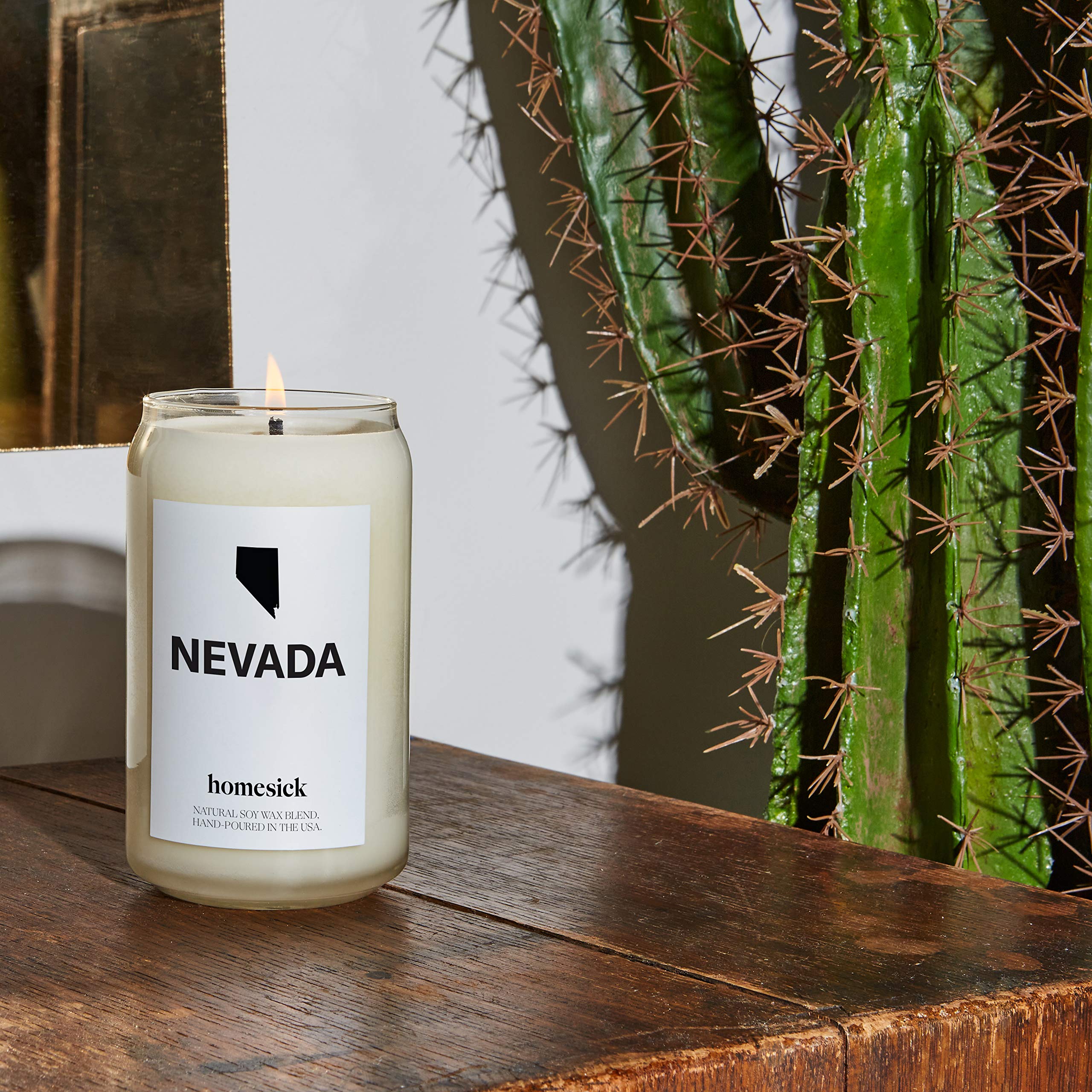 Nevada Scented Candle - Lemon, Orange & Patchouli Aroma | 13.75 oz Natural Soy Blend Candle | 60-80 Hour Burn Time | Home Decor & Aromatherapy | Perfect for Relaxation, Meditation & Creating Cozy Atmosphere