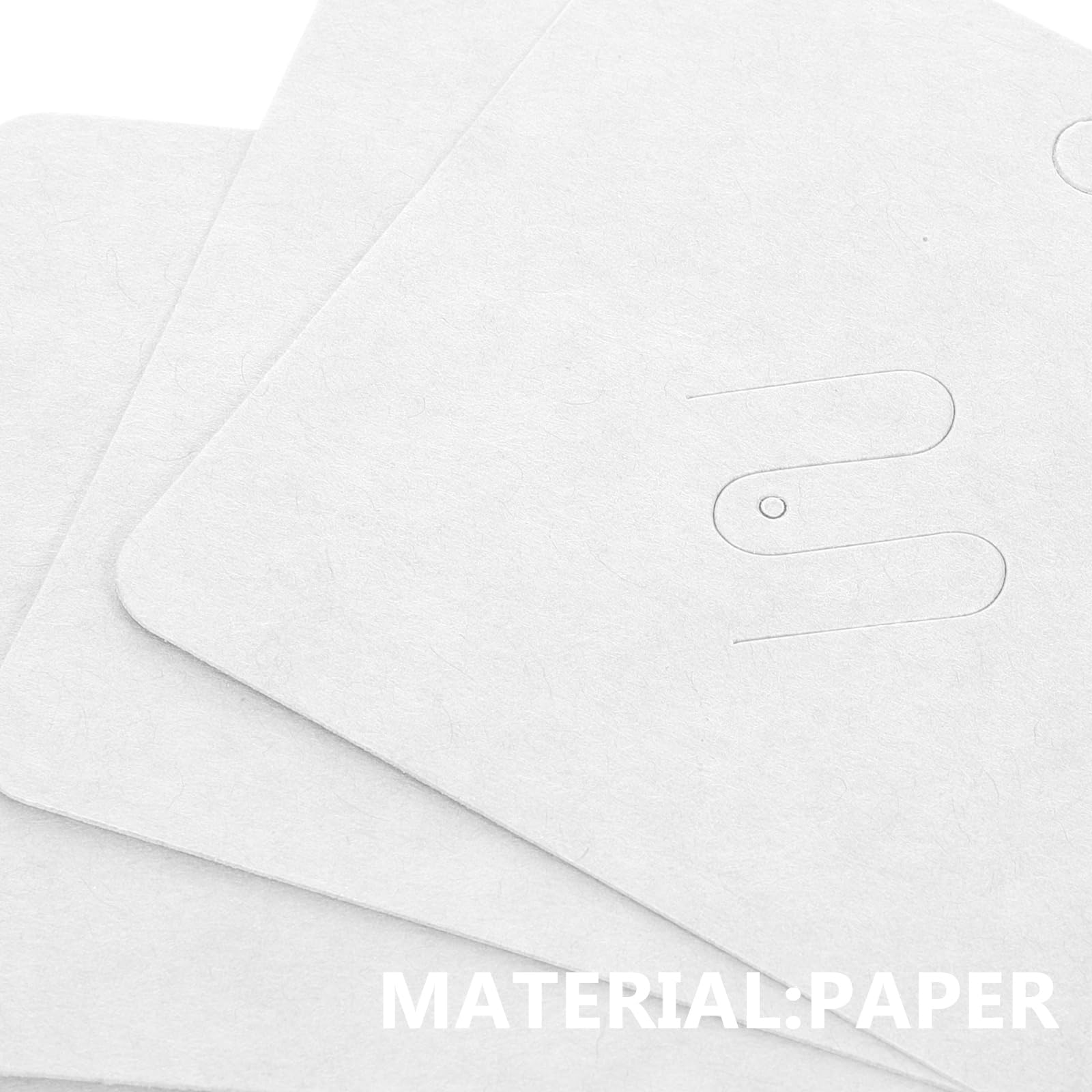 200 Pcs White Bow Display Cards for Hair Clips, Barrettes & Brooches - Perfect for Salon, Retail Store & Craft Show Accessory Organization