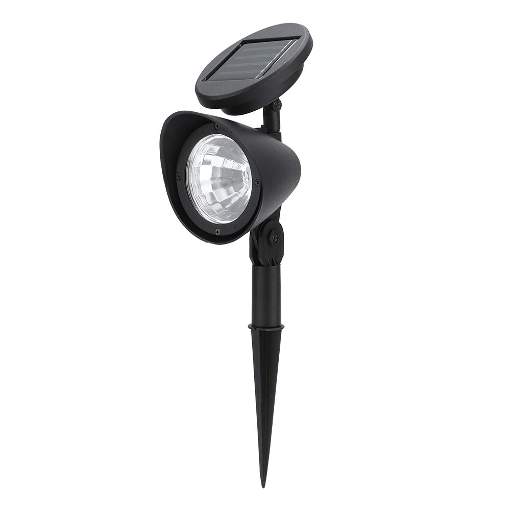 Raguso 4LED Solar Powered Outdoor Flood Light - IP44 Waterproof Solar Landscape Spot Light for Garden, Yard, Pathway - Cold White LED Solar Wall Lamp for Patio, Deck, Driveway Lighting