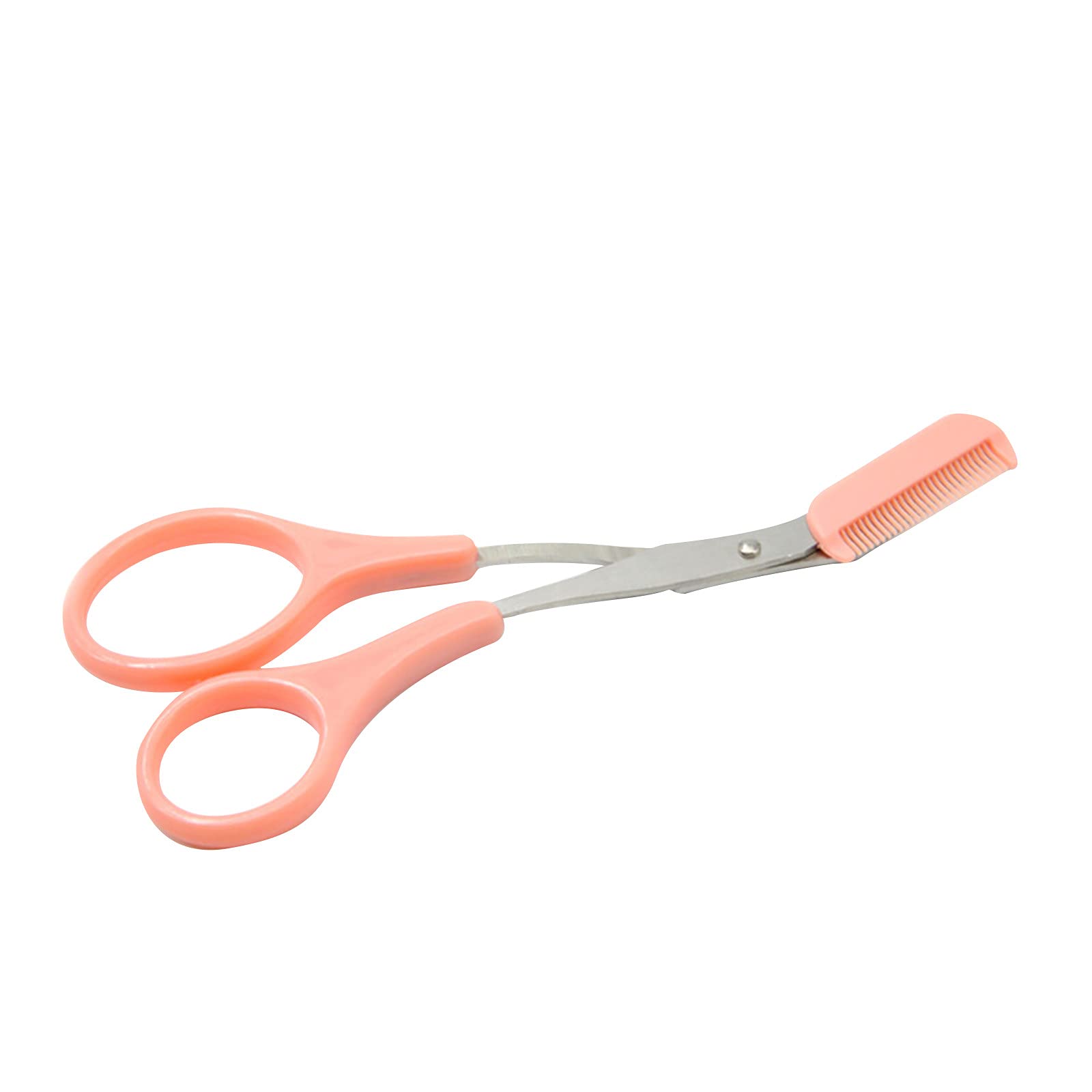 **Stainless Steel Eyebrow Scissors with Non-Slip Finger Grips & Comb - Professional Eyebrow Trimming Tool for Precise Shaping - Perfect for Women & Men - Salon & Home Use**
