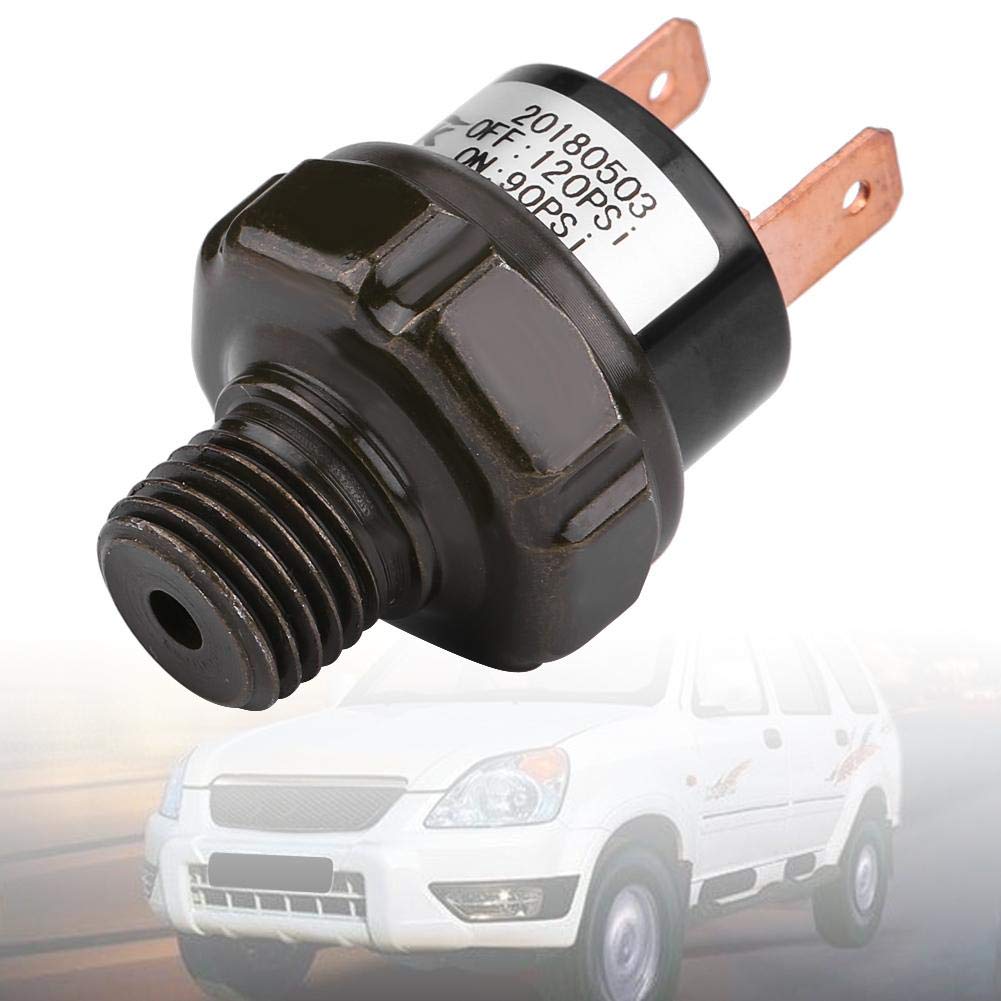 Aramox 12V Air Compressor Pressure Control Switch - Automatic 90-120PSI Adjustable for Car Tires, Inflatable Boats & Air Mattresses