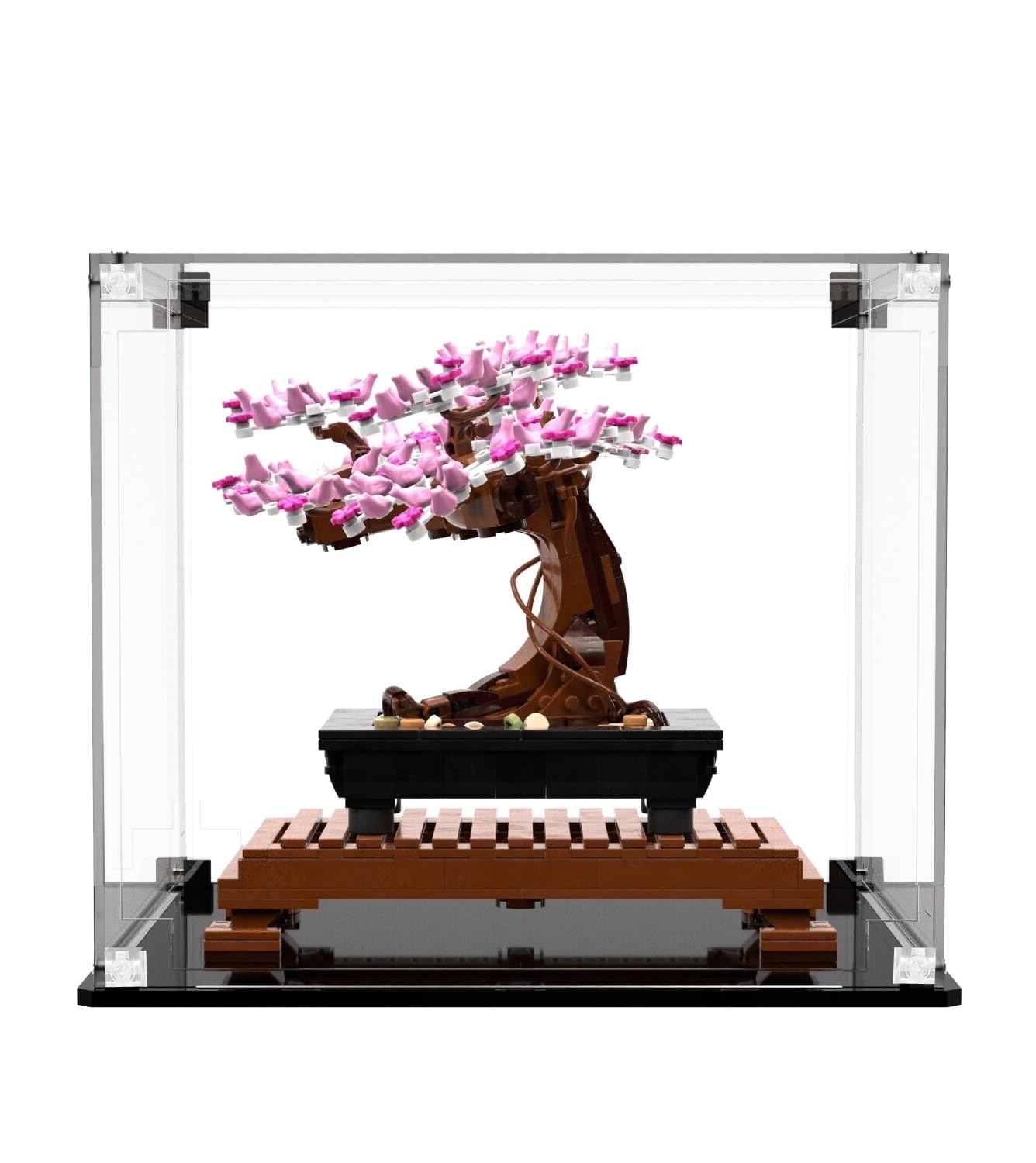 NOVDA Clear Acrylic Display Case for LEGO Bonsai Tree 10281 - 25x24x24cm Dustproof Showcase Box - Perfect for Home Office Decor, LEGO Collection Protection & Gift Ideas - Great for Displaying on Shelves, Desks or as Centerpiece - Ideal for LEGO Enthusiasts, Home Decor & Collectors