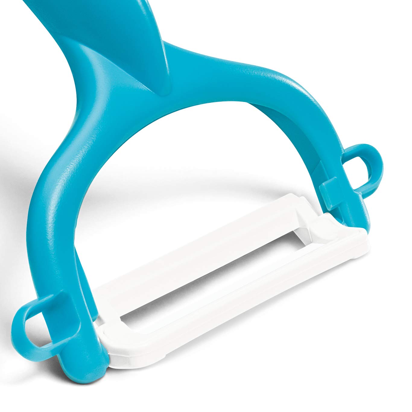 Kyocera Ceramic Horizontal Y Peeler - Blue - Sharp & Durable Vegetable Peeler for Potatoes, Carrots, Fruits - Perfect for Kitchen, Cooking & Meal Prep