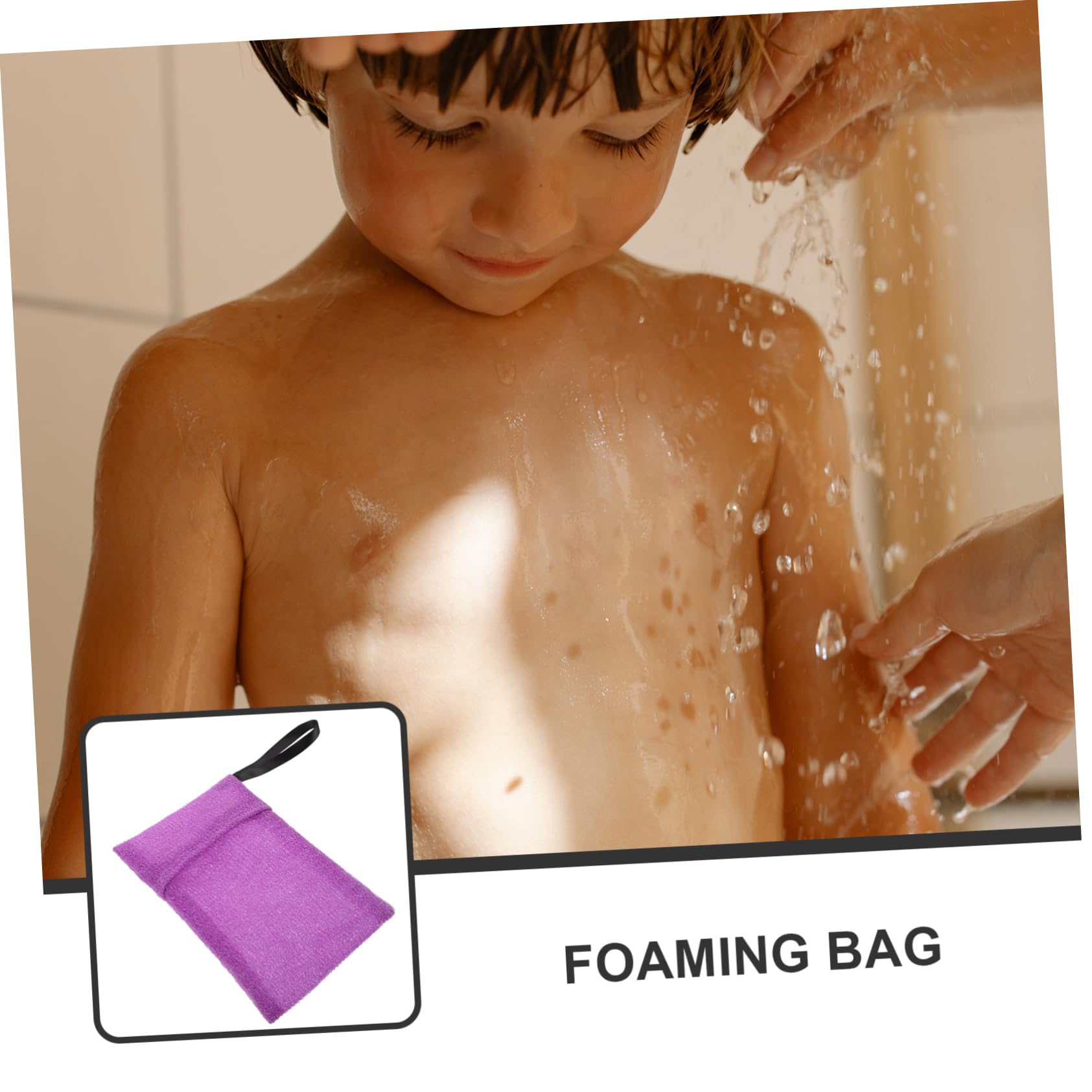 FRCOLOR Leak Proof Soap Travel Case - Purple Nylon Soap Pouch & Scrubber for Homemade Soap, Shampoo Bars | Perfect for Camping, Gym, Travel & Home Use