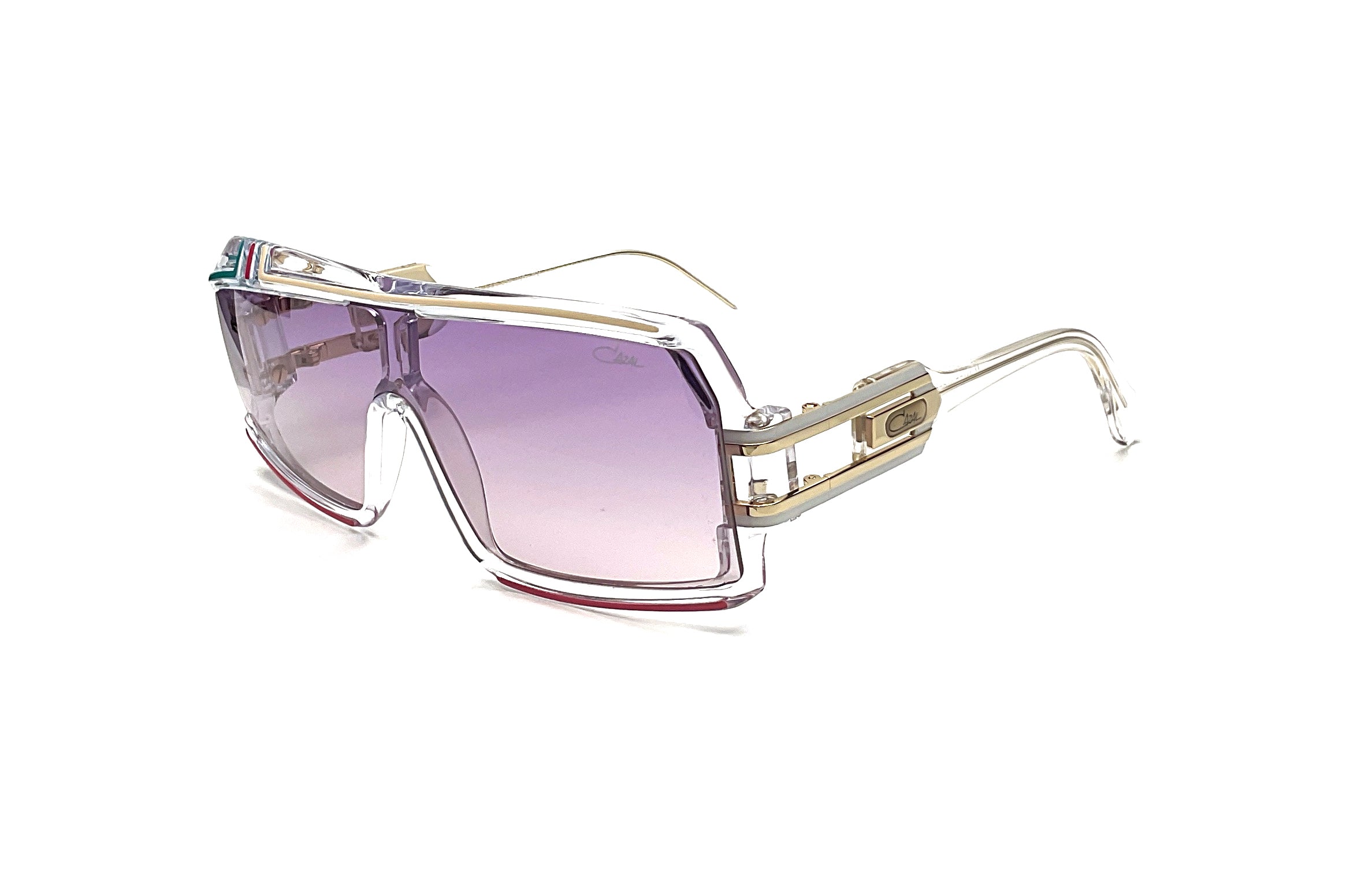 Cazal 585 Sunglasses - Crystal/Gold Frame Retro Aviator Style for Men & Women - Perfect for Outdoor, Driving, and Fashion Accessories