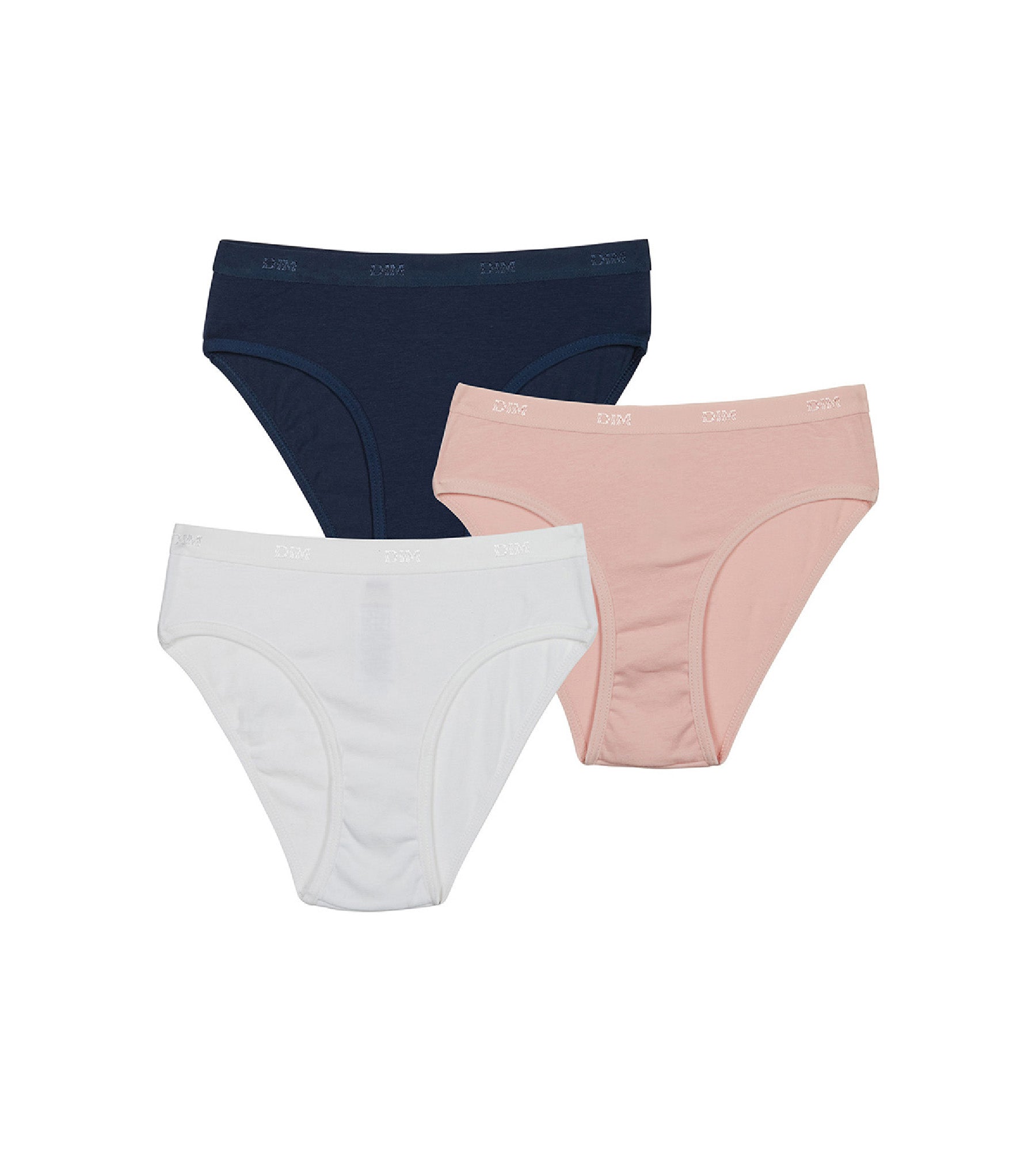 3 Pack Stretch Cotton Girls Underwear with Pockets - Cute Bell Design in Blue - Perfect for School, Playtime & Everyday Comfort