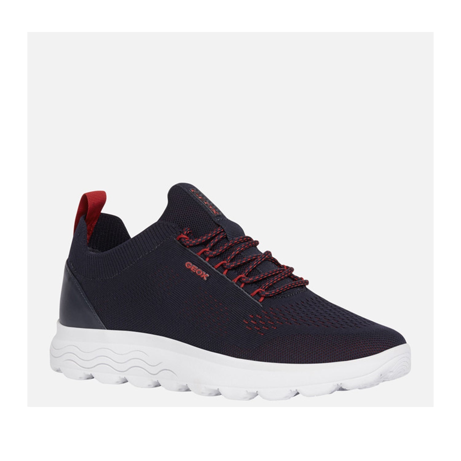 Geox Men's Spherica Sneakers - Navy Blue Breathable Walking Shoes for Men | Comfortable Casual Shoes for Work, Travel & Everyday Wear
