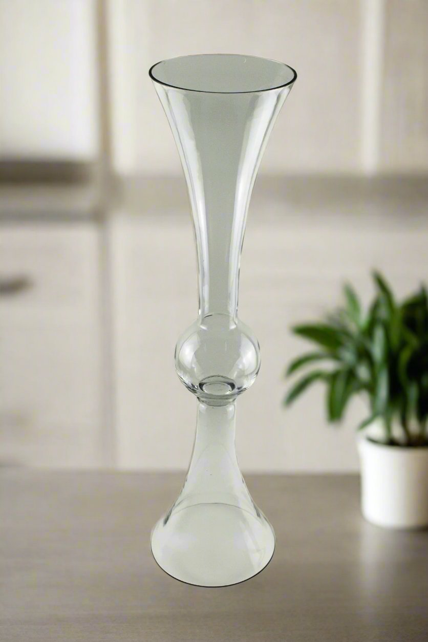 30 Pack Clear Glass Trumpet Vases for Wedding Centerpieces, Floral Arrangements, and Home Decor - Elegant Flower Vases for Parties, Events, and Table Decorations