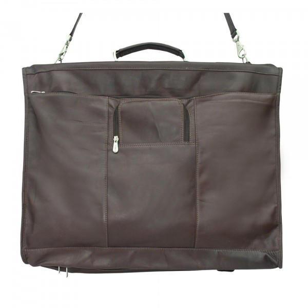 Premium Piel Leather Elite Garment Bag for Travel & Business - Durable Carry-On Luggage for Suits, Dresses & Formal Wear
