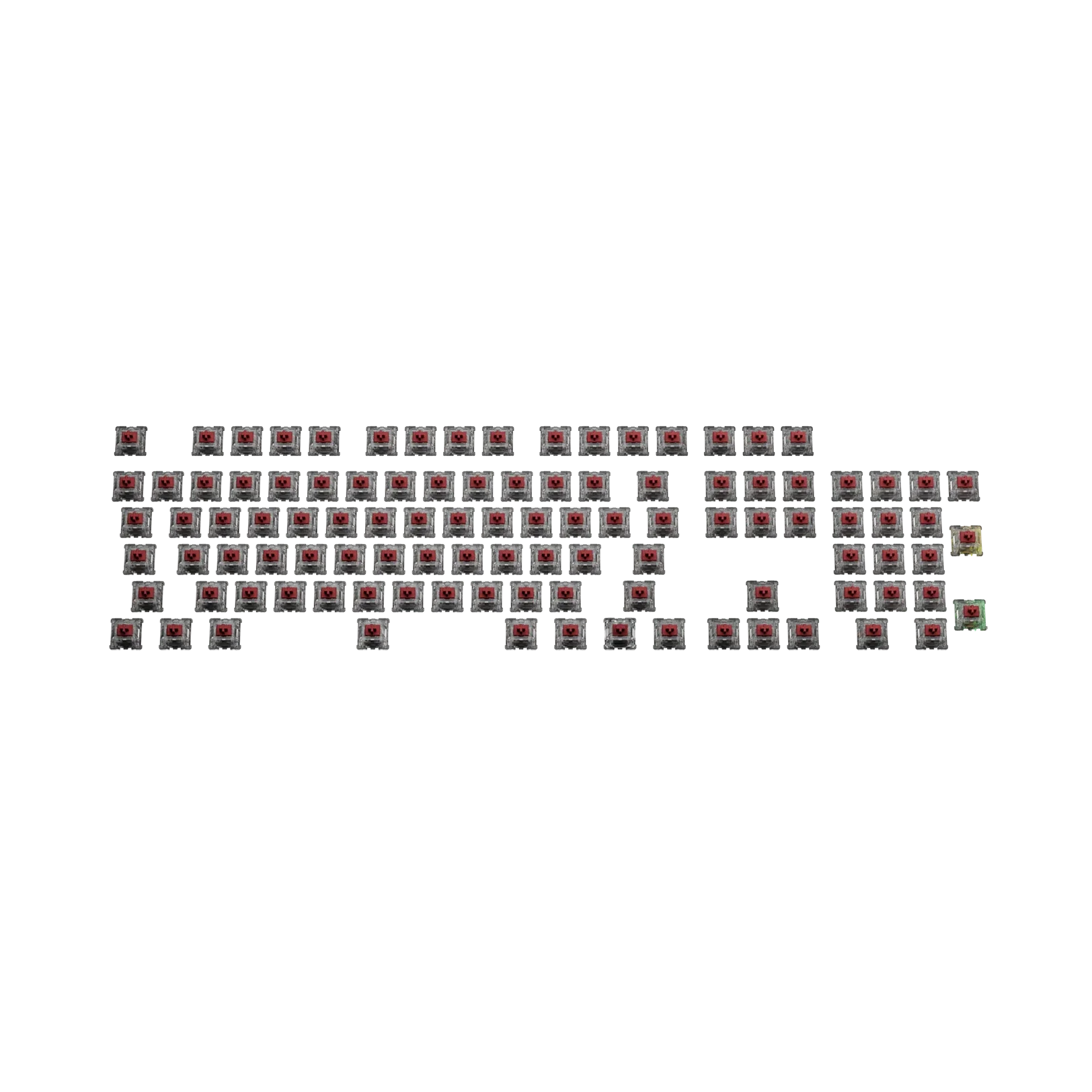 Glorious Fox Heavy MX 100 ANSI Mechanical Keyboard Switches - Smooth Linear Switches for Gaming, Typing & Office Use