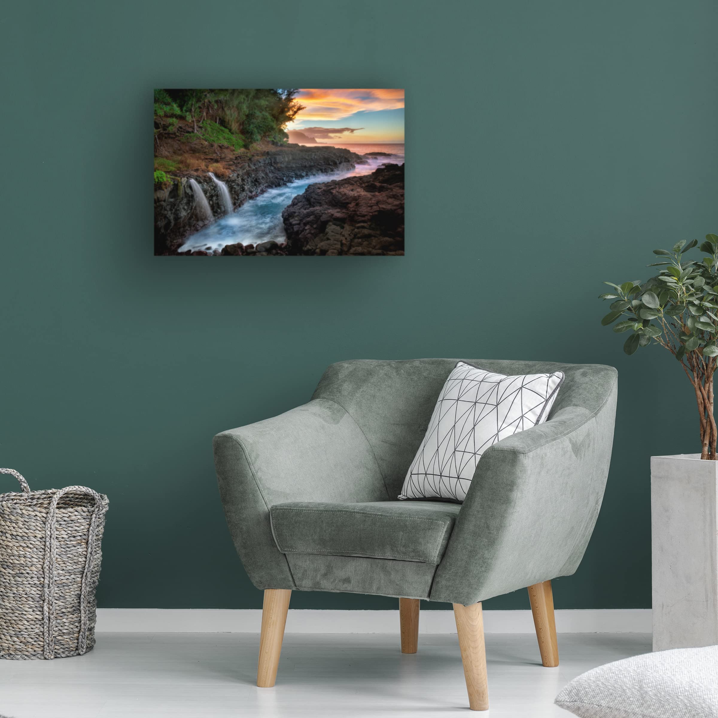 Dennis Frates 'River' Canvas Art Print - Modern Landscape Wall Decor for Living Room, Bedroom & Office - Trademark Fine Art Collection