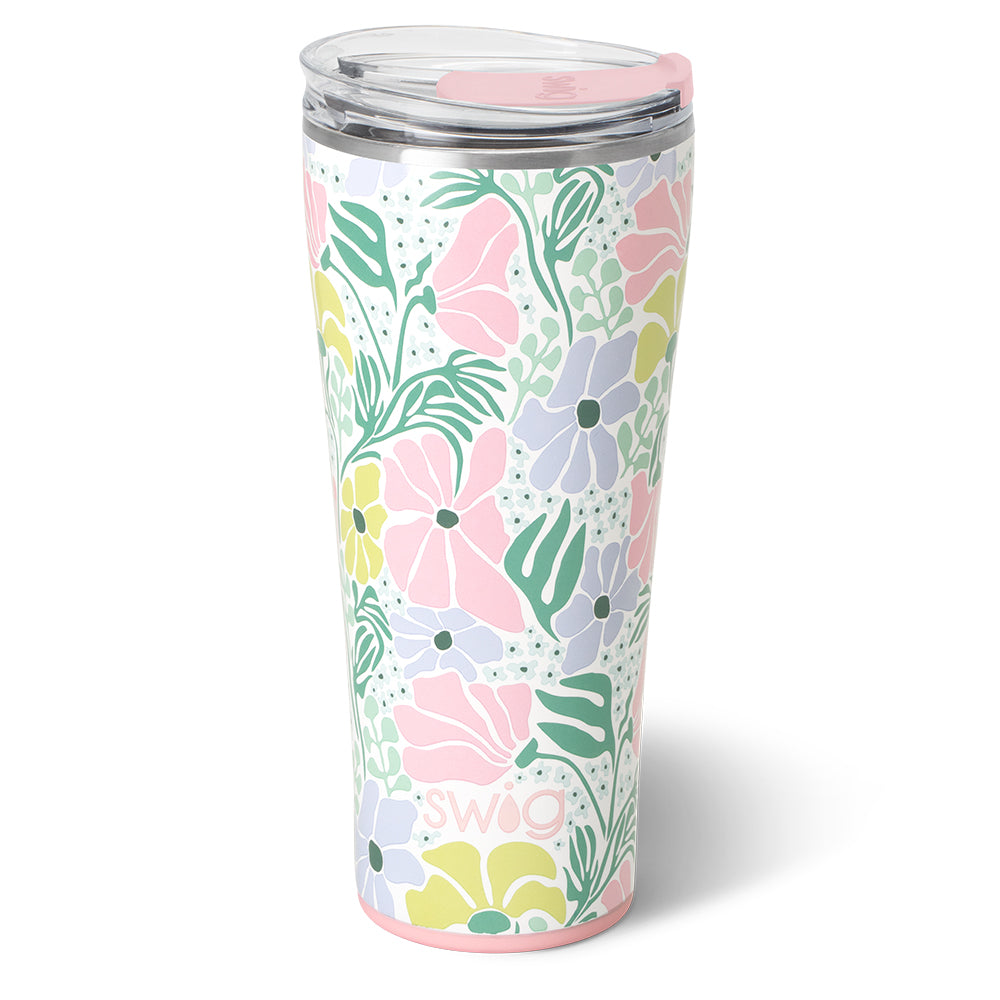 32oz Insulated Stainless Steel Tumbler with Lid & Straw - Leakproof & Sweatproof for Hot/Cold Drinks - Perfect for Garden Parties, Picnics, Beach & Outdoor Activities