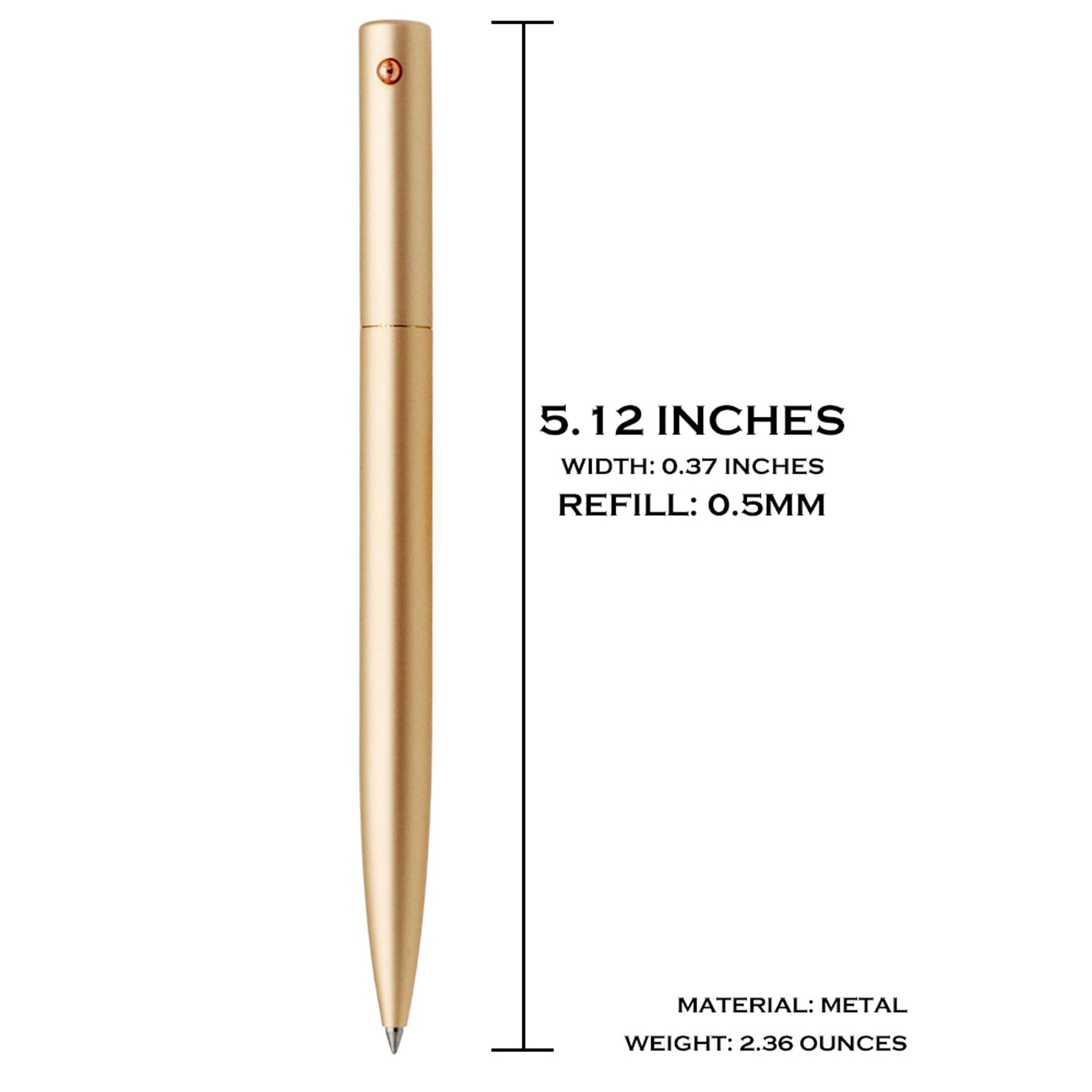 DUNBONG Retractable 0.5mm Medium Point Ballpoint Pen - Smooth Black Gel Ink with Golden Barrel - Perfect for Office, School, Note Taking & Gift Giving