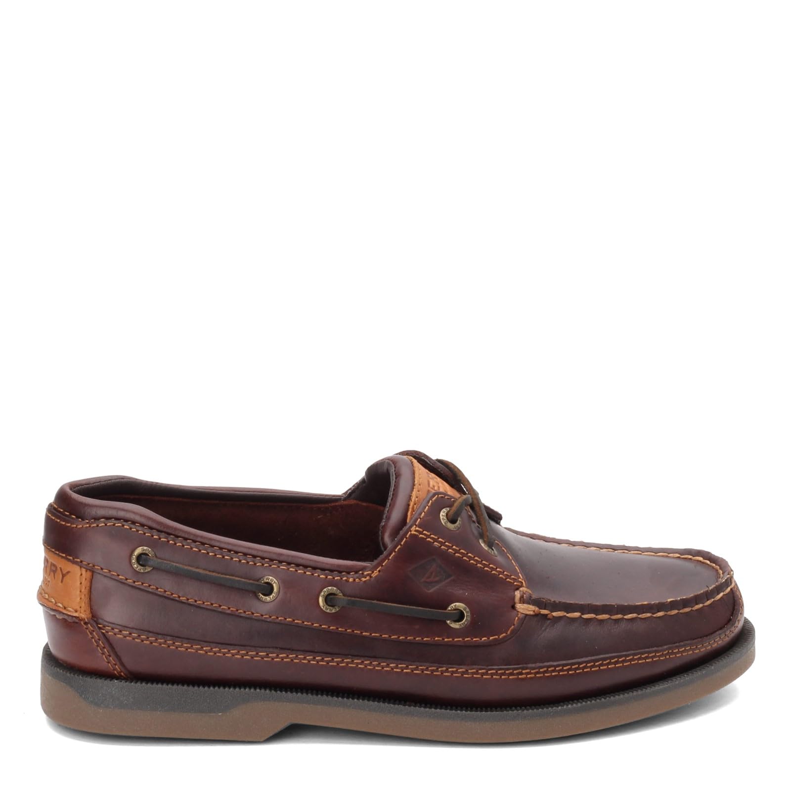 Mako 2-Eye Boat Shoe for Men - Classic Leather Deck Shoes for Sailing, Boating & Casual Wear - Non-Slip Boat Shoes for Comfort & Style