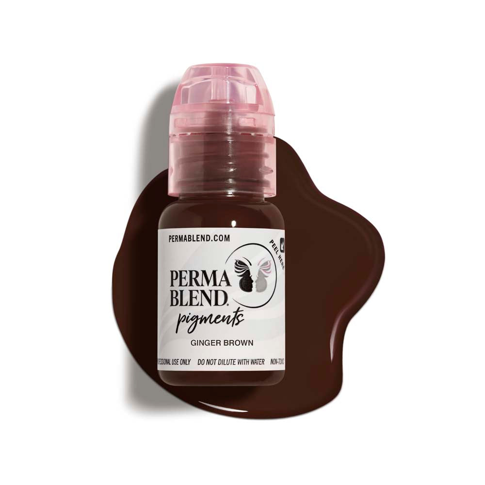 Perma Blend Ginger Brown Tattoo Pigment - Professional Tattoo Ink for Artists, Permanent Makeup & Cosmetic Tattooing | Ideal for Eyebrows, Lips & Body Art