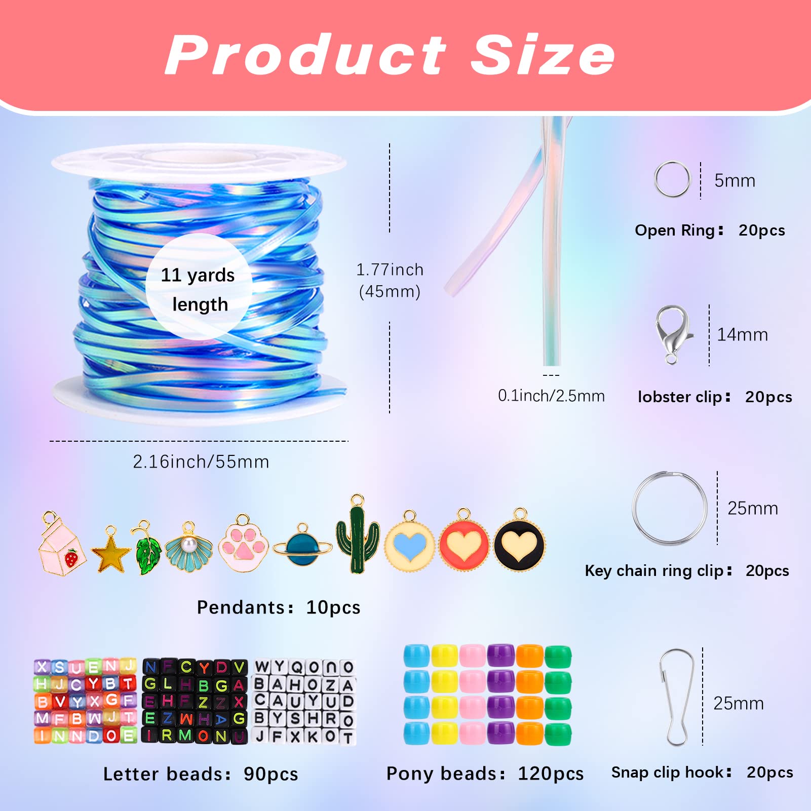 Colorful Plastic Lacing String for DIY Crafts - 24 Rolls, 788 Feet - Perfect for Bracelets, Keychains & Lanyards