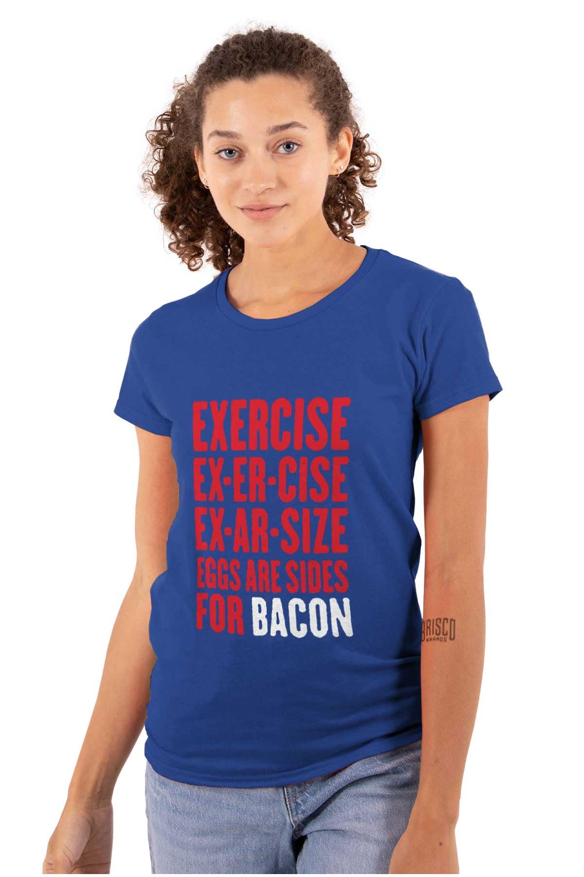 Funny Bacon Eggs Workout Tee for Women - Gym & Casual Wear